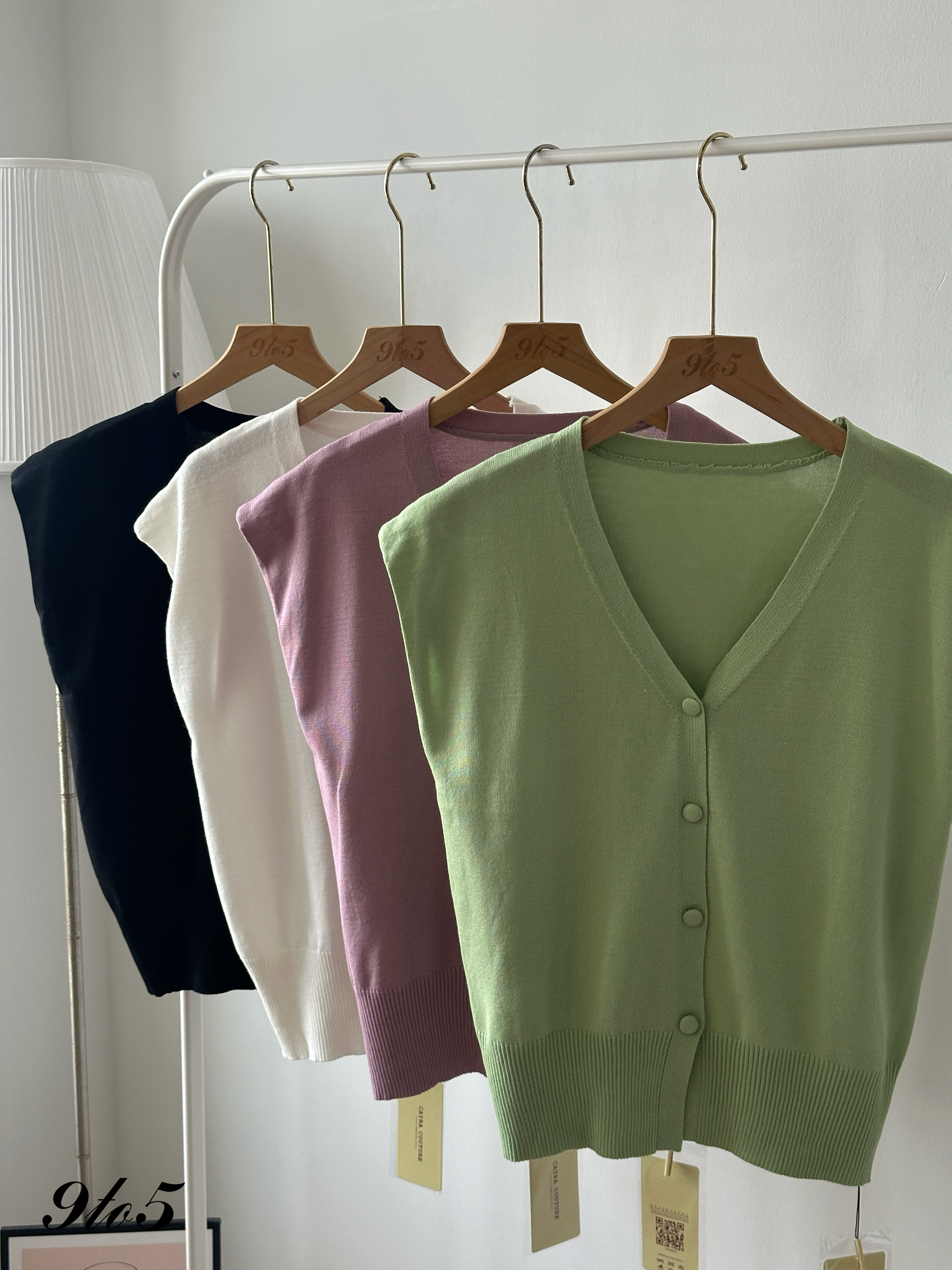 T4357 V Neck Knit Vest Top - 4 Colors 