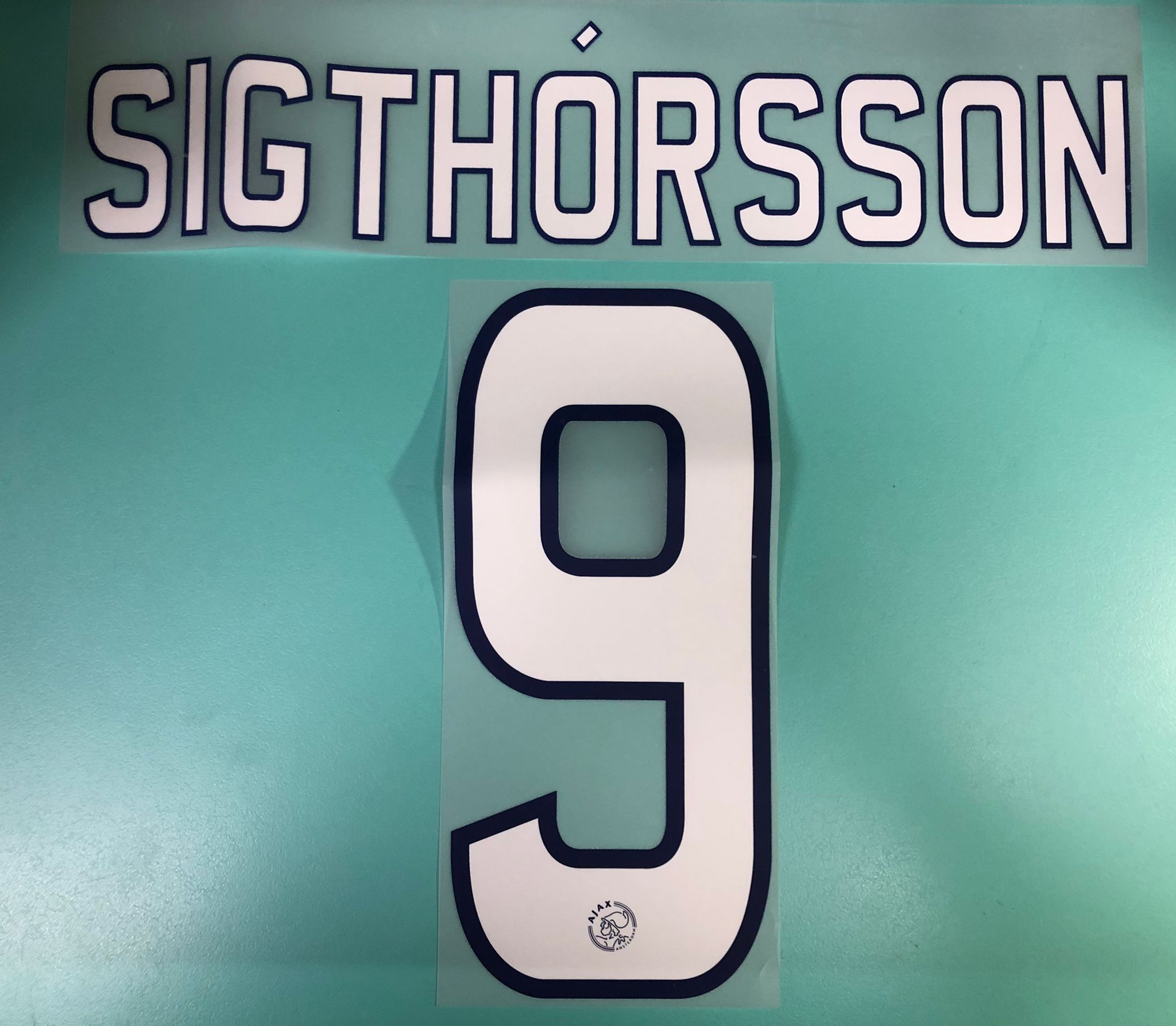 2011-13 Ajax Away Nameset #9 SIGTHORSSON