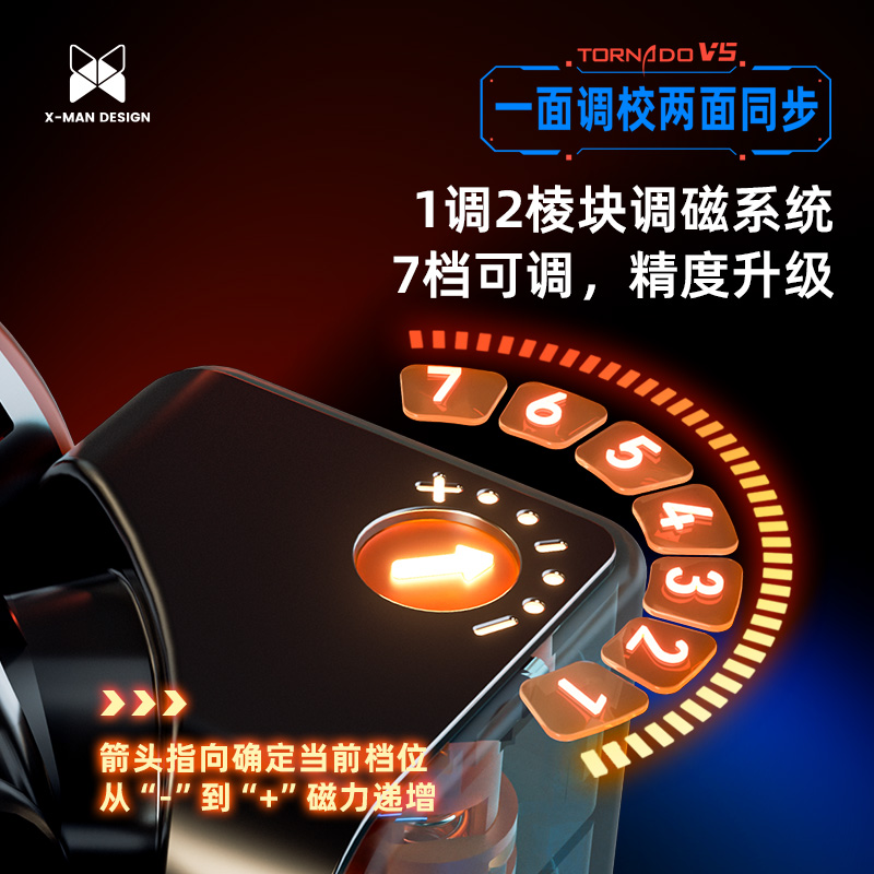 奇藝QY Tornado V5 M 風三階五代 旗艦3x3磁力扭計骰