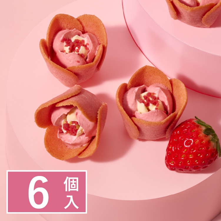 Tulip Rose チューリップローズ ストロベリーバター　士多啤梨 6個入 - 02250320