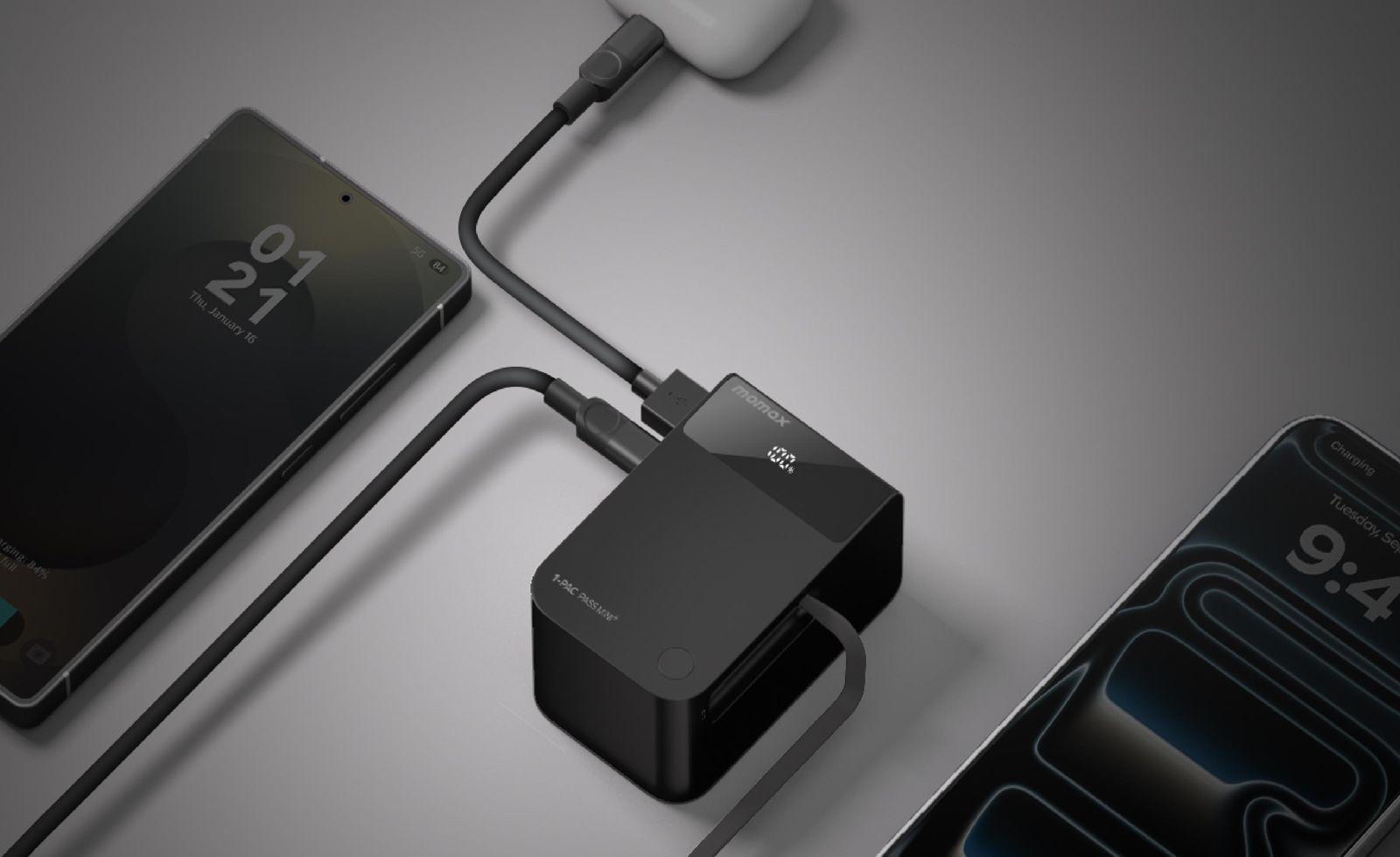 Momax 1-Pac Pass Mini⁺ 10000mAh 2 合 1 內建伸縮充電線移動電源 IP171D/L