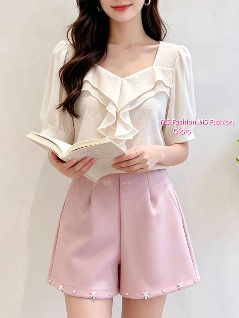 G6515 靚料ruffle top
