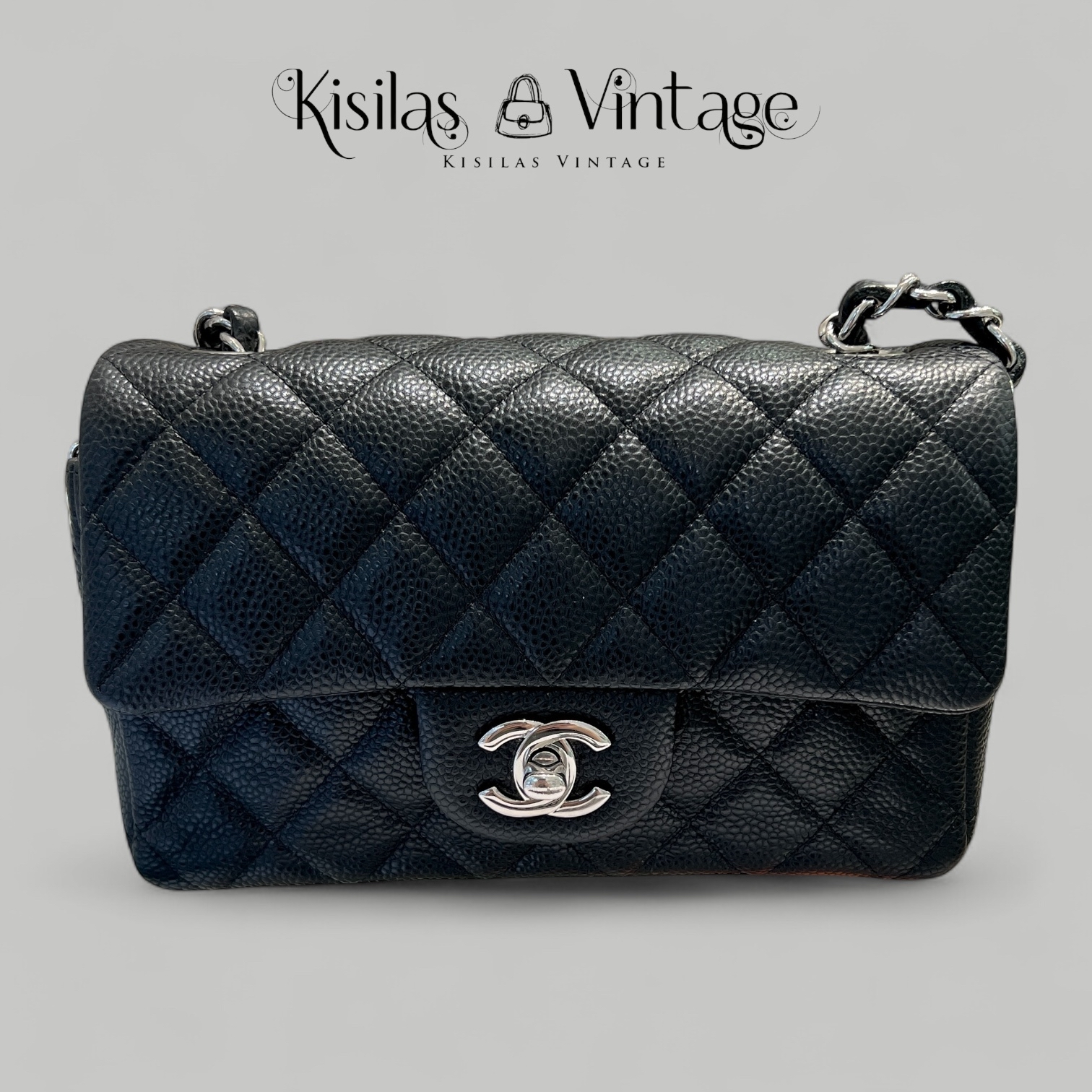 Chanel Caviar 20cm 荔枝皮銀扣