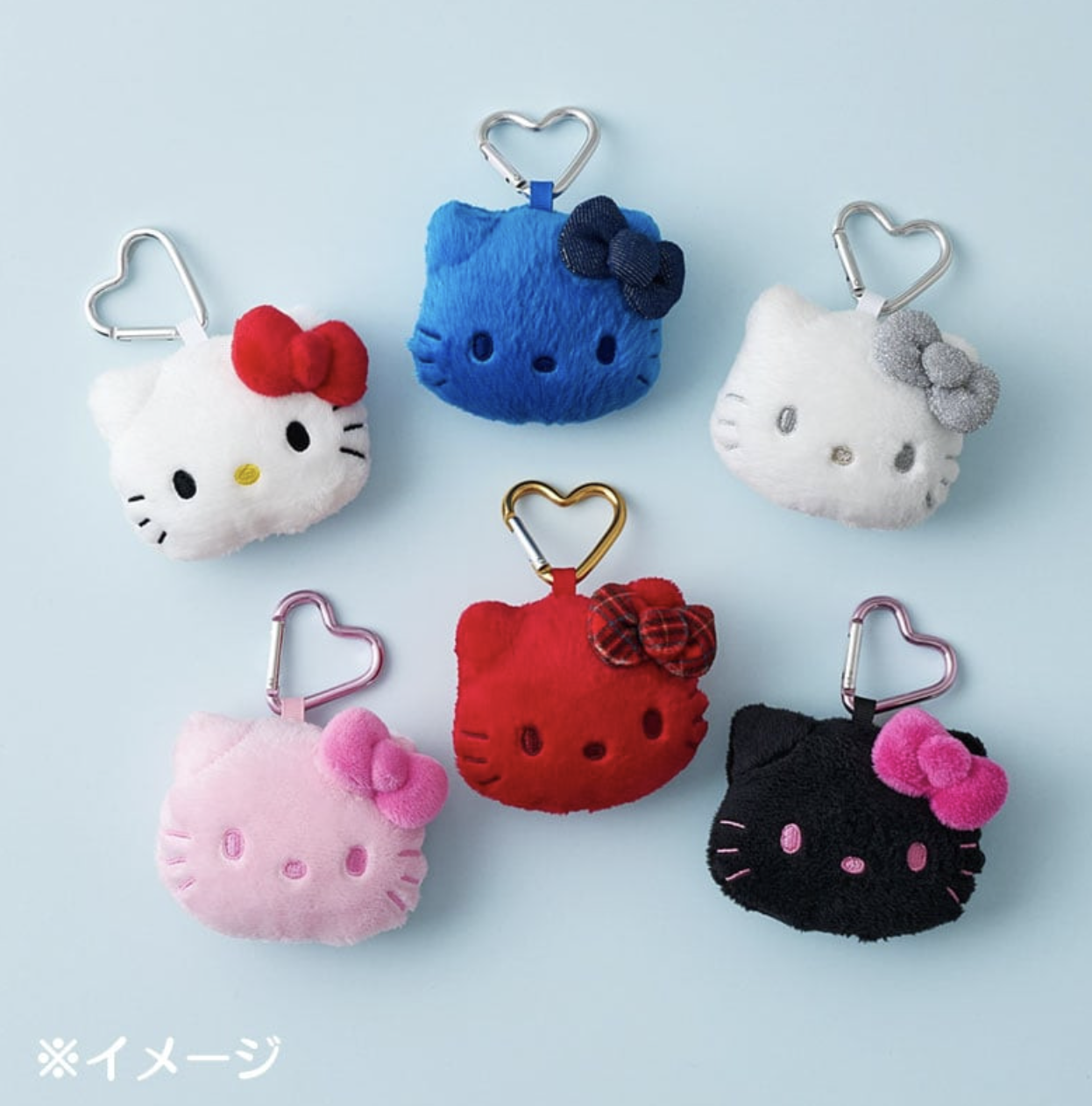 Hello Kitty 臉型毛公仔 爬山扣掛件吊飾 