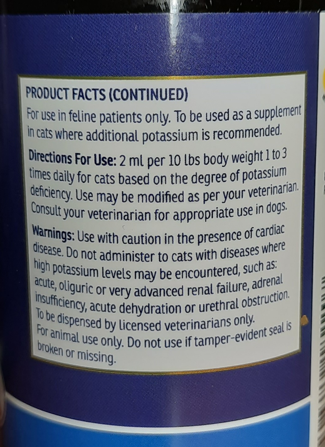 Rx Vitamins-美國 維他命B雜和鉀 Amino B+K 補充劑 (4 oz) 120ml (貓適用)(最佳使用期:2028年7月30日) For Cats