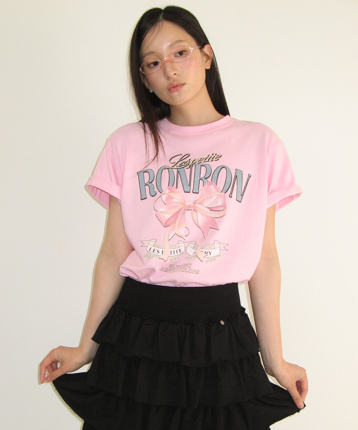 🇰🇷訂購｜ronron 26SS｜VINTAGE DOUBLE RIBBON BASIC FIT T SHIRT 4色 