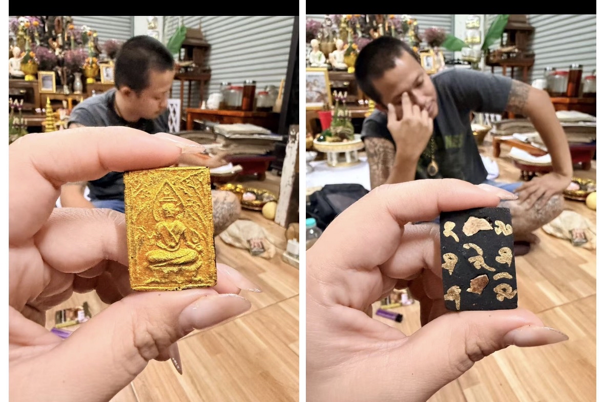 高階版:毗濕奴神/Aj wiang  後入他的老撾師父阿贊西達入修行者骨 (全數不到10粒)