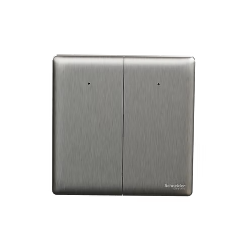 施耐德 Unica X 炫星銀 2位單控 帶指示燈 開關掣