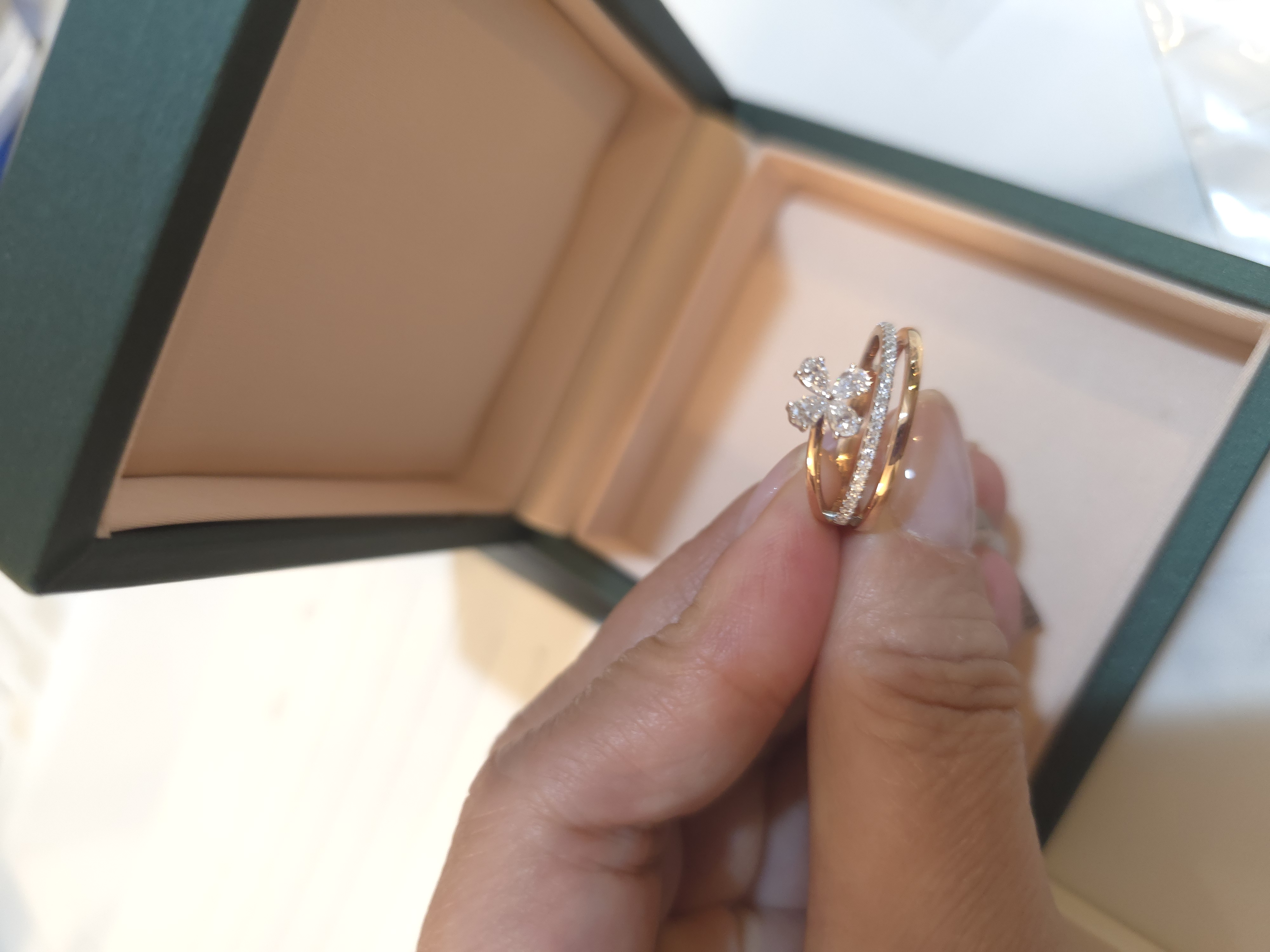 18K 培育鑽石戒指 d0.456 G3.558 S14