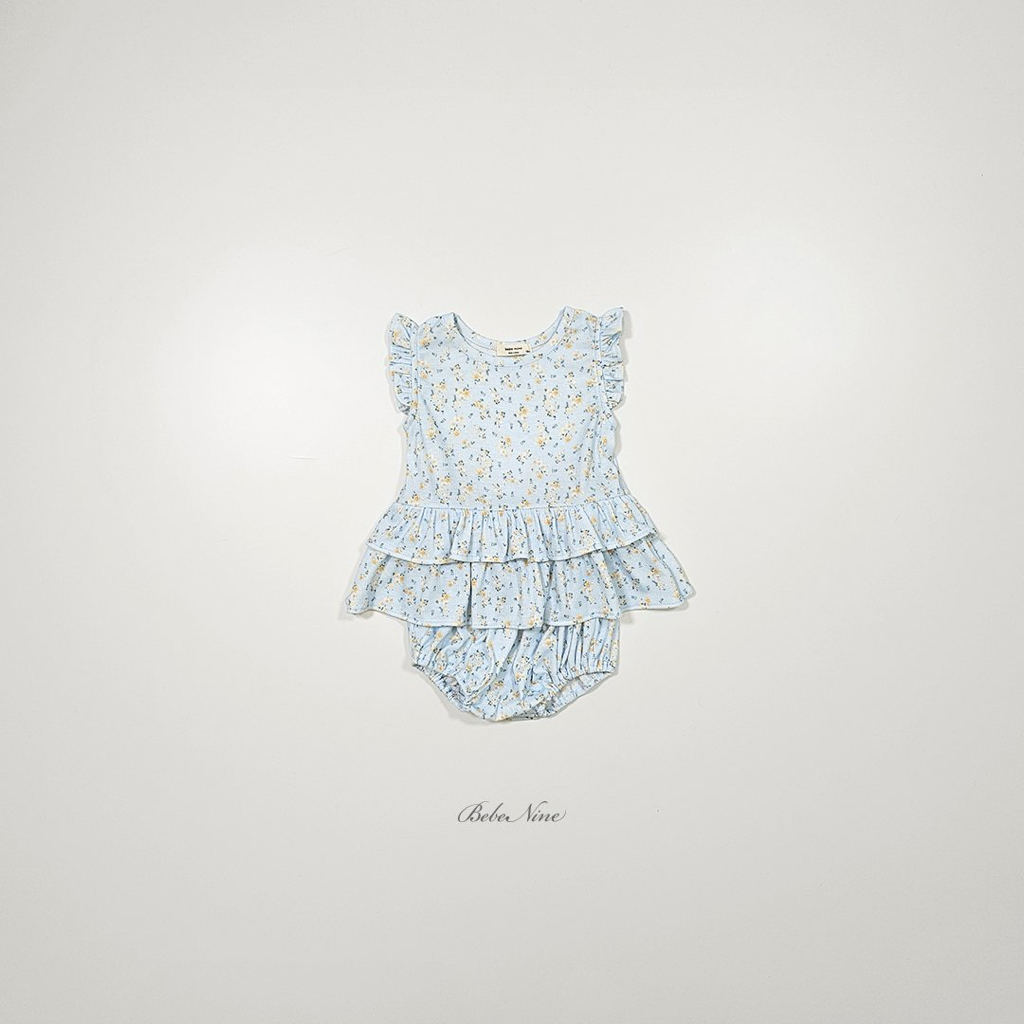 ☀️預訂 韓國直送☀️🇰🇷Bebenine兩色碎花荷葉邊下擺背心燈籠褲套裝