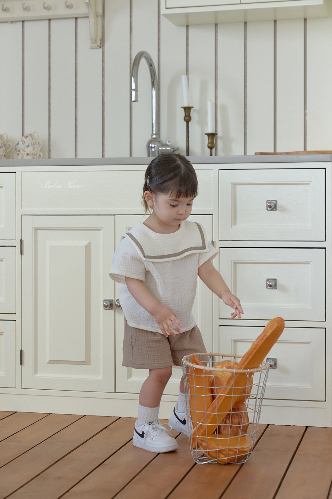 ☀️預訂 韓國直送☀️🇰🇷Bebenine三色海洋風水手方領純棉上下套裝