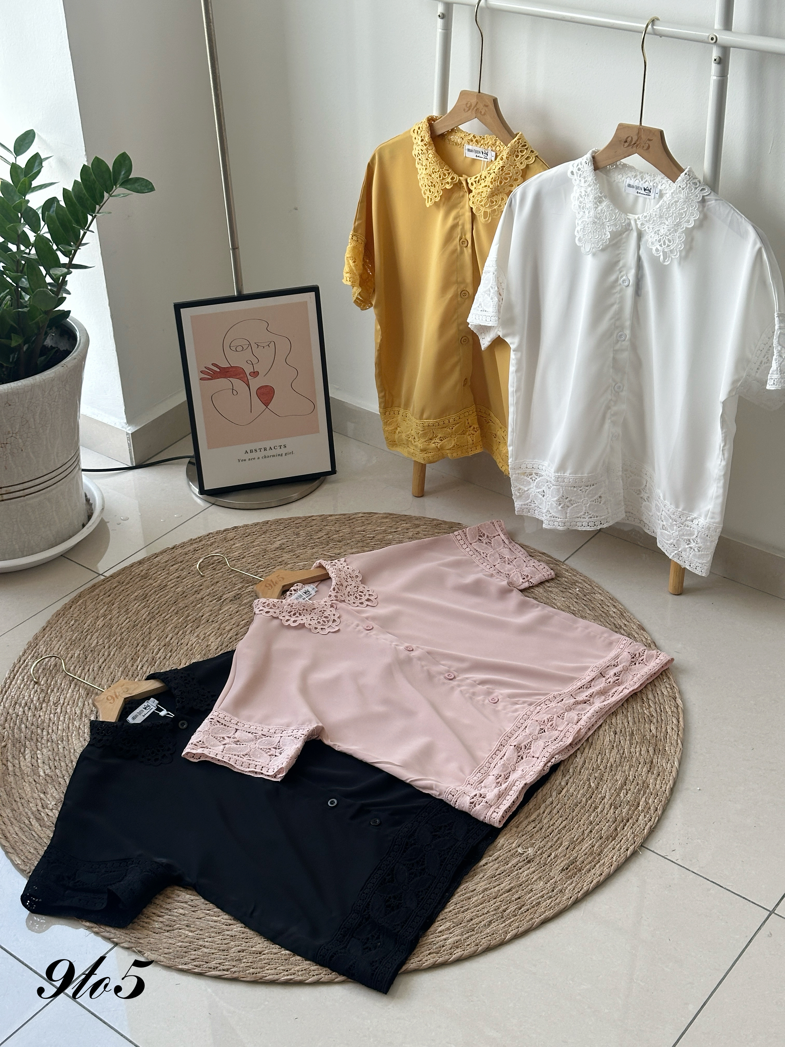 T4170 Lace Detailed Shirt - 4 Colors 