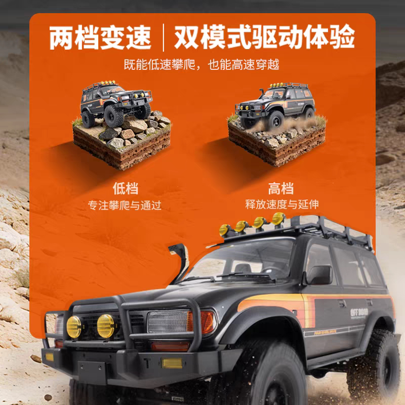 全新 FMS 1:10 LAND CRUISER 80 無刷攀爬車 | FCX10 | LC80 | TOYOTA 授權 | 4輪驅動 | 3541 KV1200 無刷電機 | 雙速變速機械波箱