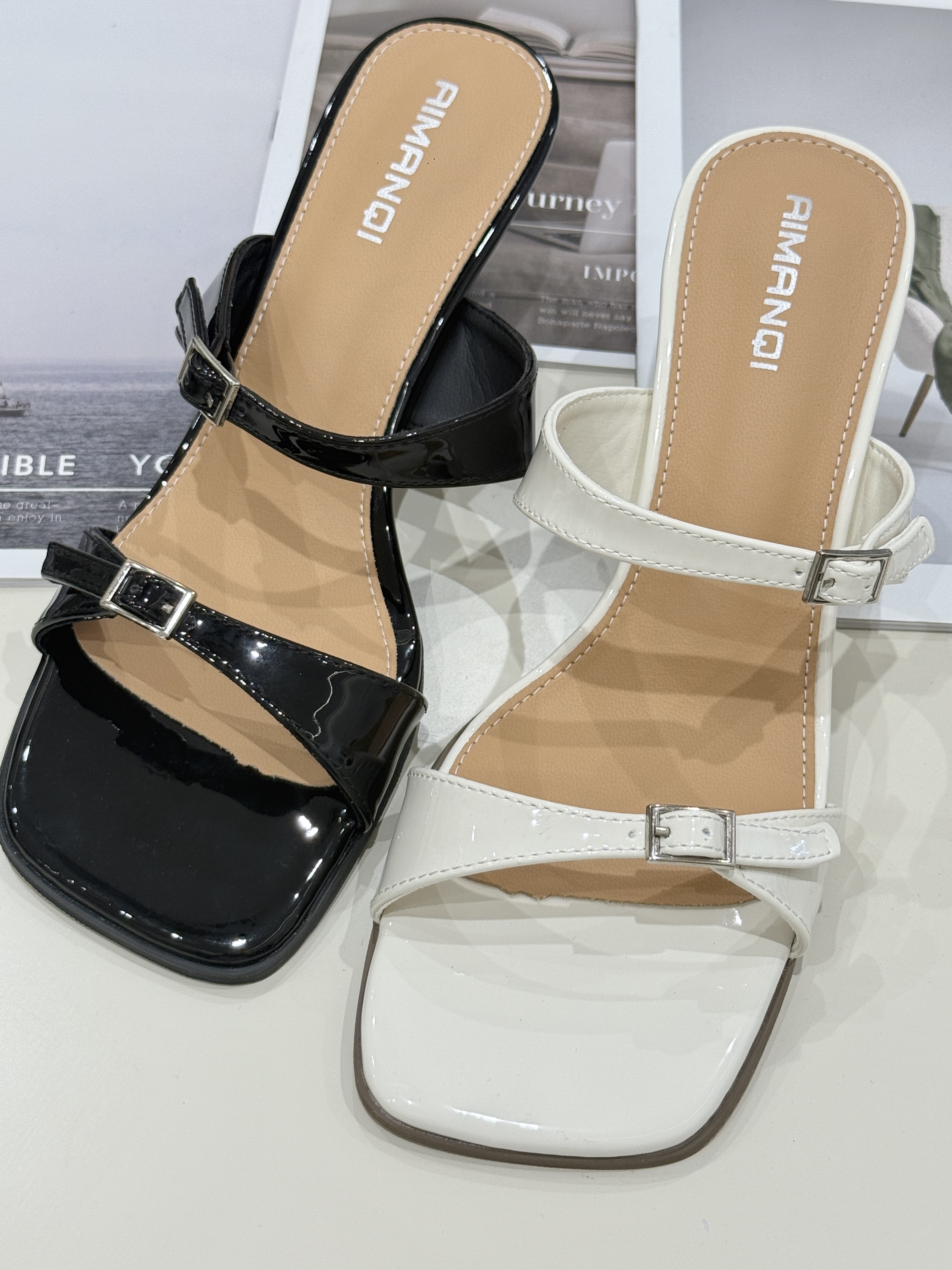 TW55 精美双带跟鞋