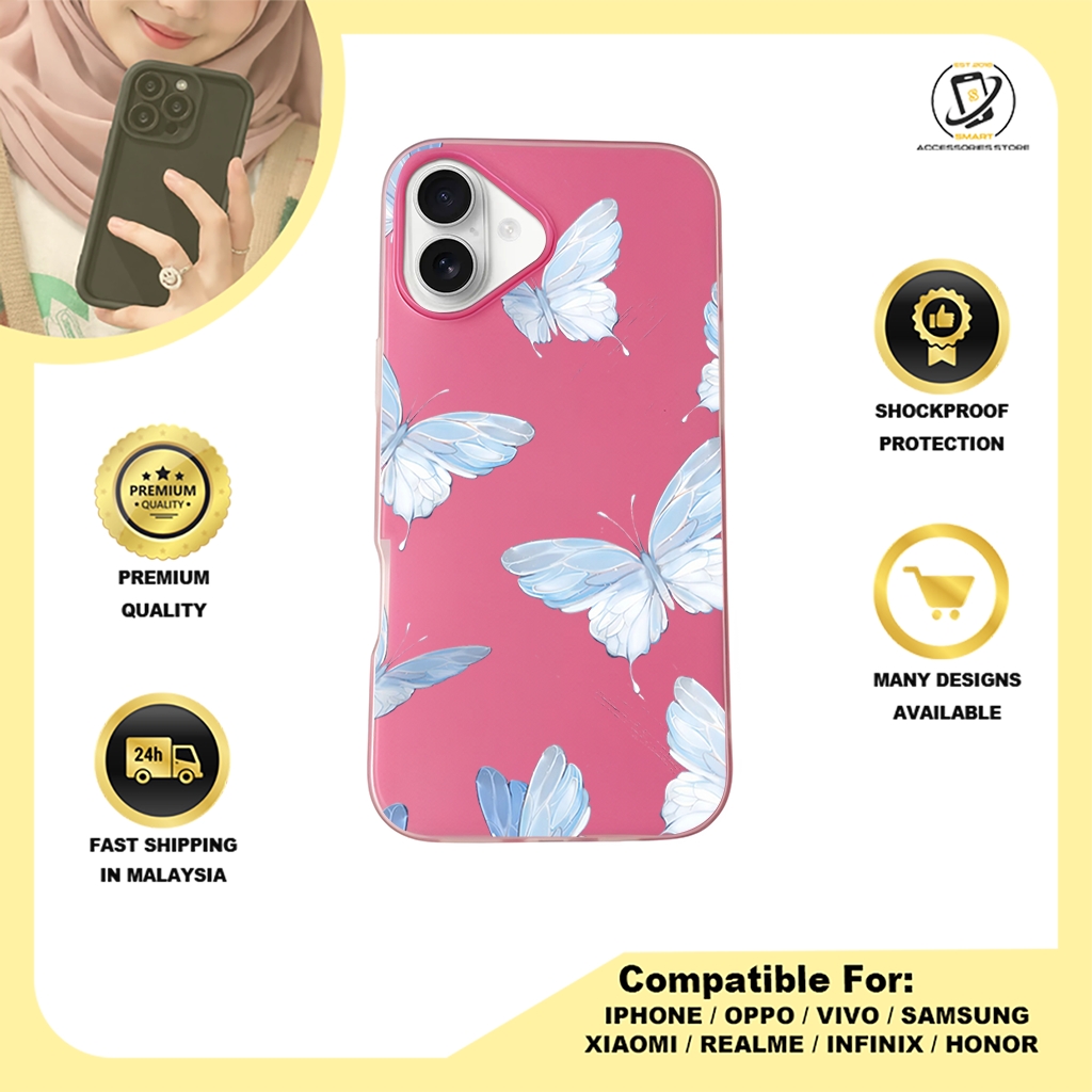 JELLY CASE PHONE FOR IPHONE - DESIGN BUTTERFLY B