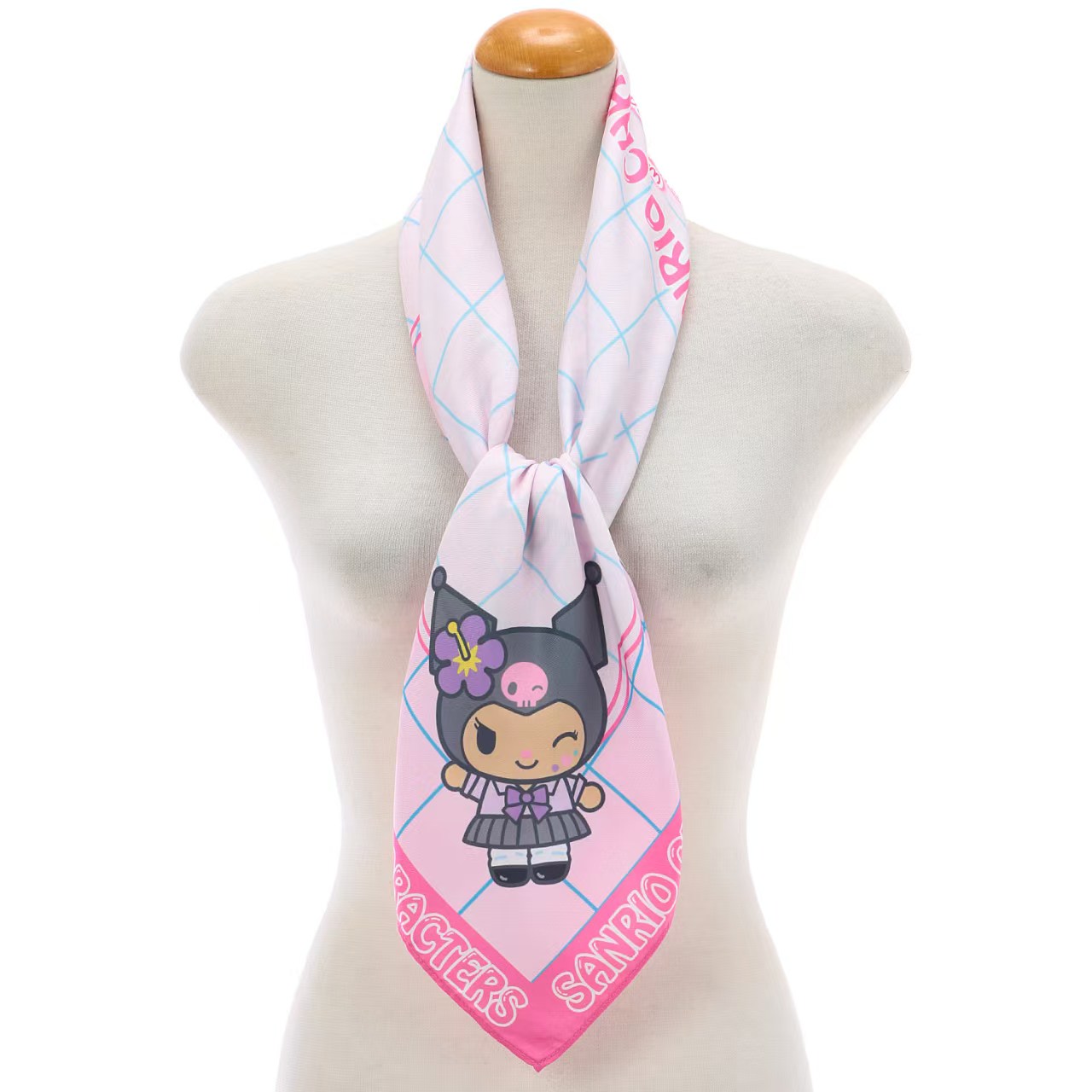 日本直送 Sanrio 大圍巾 88 x 88cm｜Kitty 貓豹紋・平成少女款｜潮流配飾 Sanrio large scarf