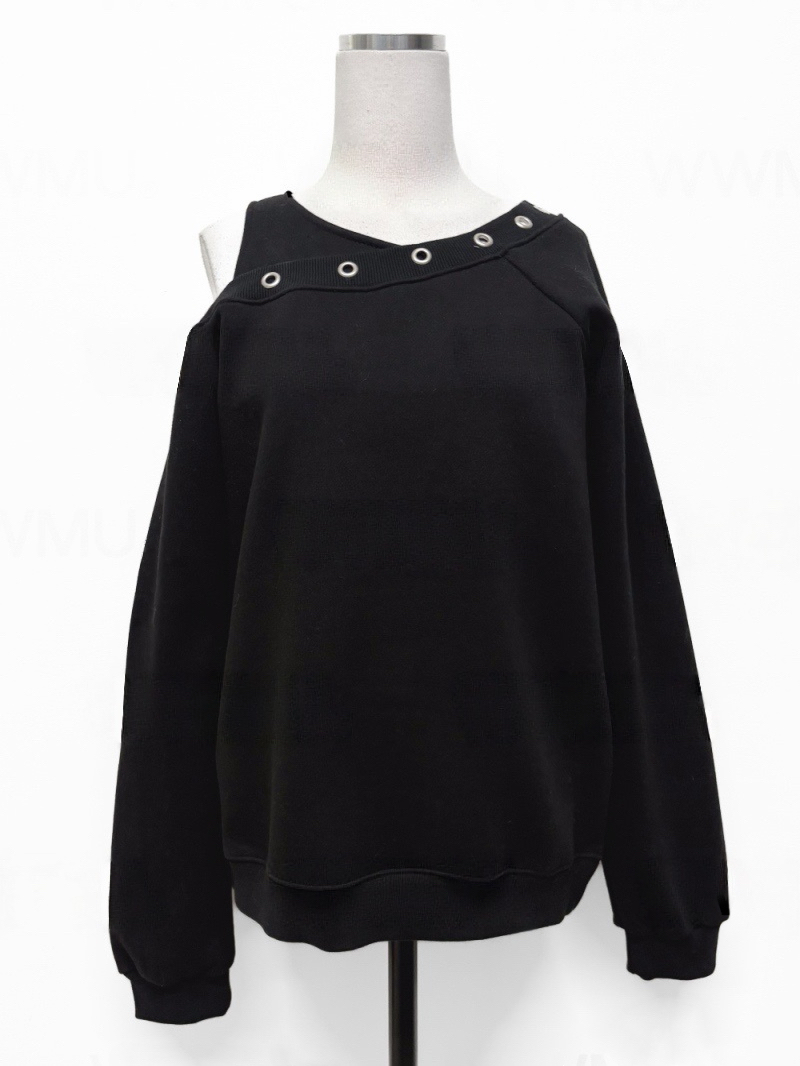 Asymmetrical Shoulder Cut-Out Sweatshirt