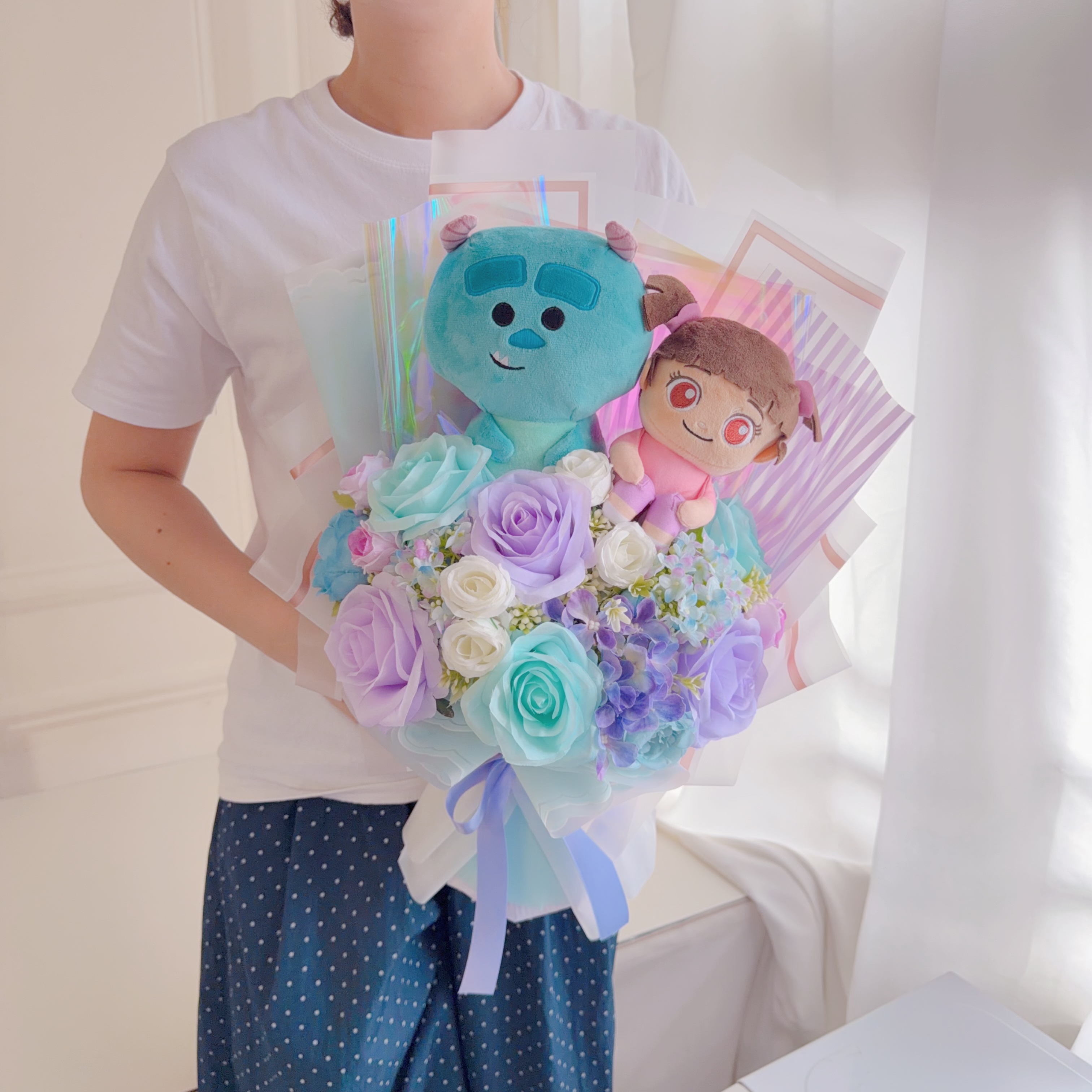 (現貨)boo&毛毛公仔花