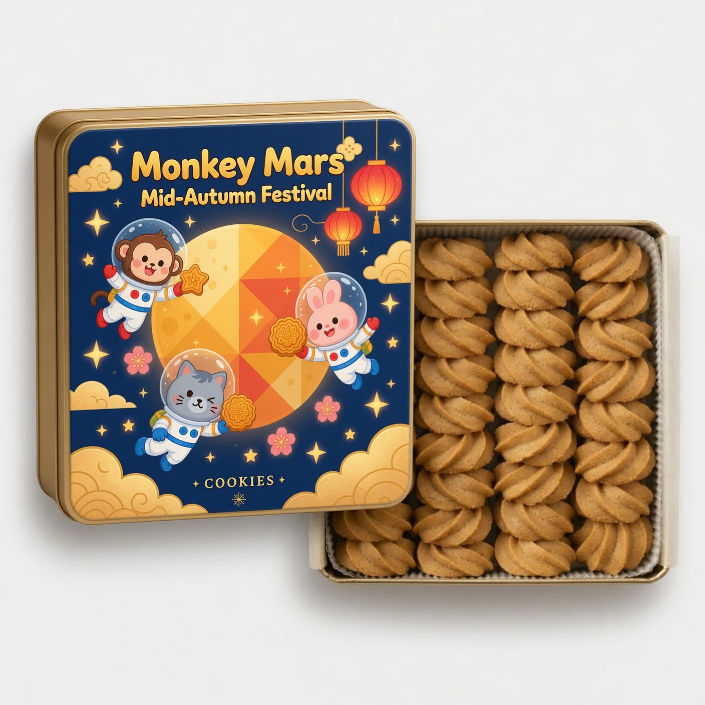 台灣直送 │ Monkey Mars 火星猴子 曲奇禮盒 350g