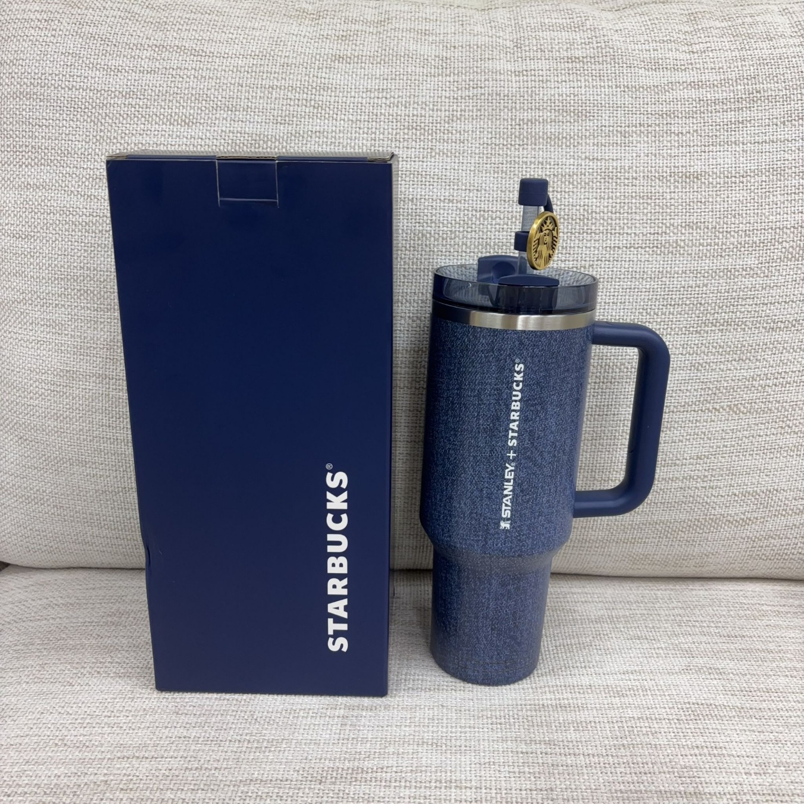 Stanley x Starbucks中國限定2026丹寧系列不銹鋼吸管杯1183ml (SB9326)