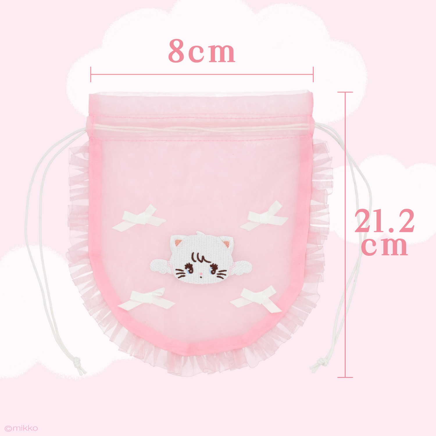 🎀【預訂】Lil ala mode❤︎mikko 天使系列圓形索繩包 - Mousse