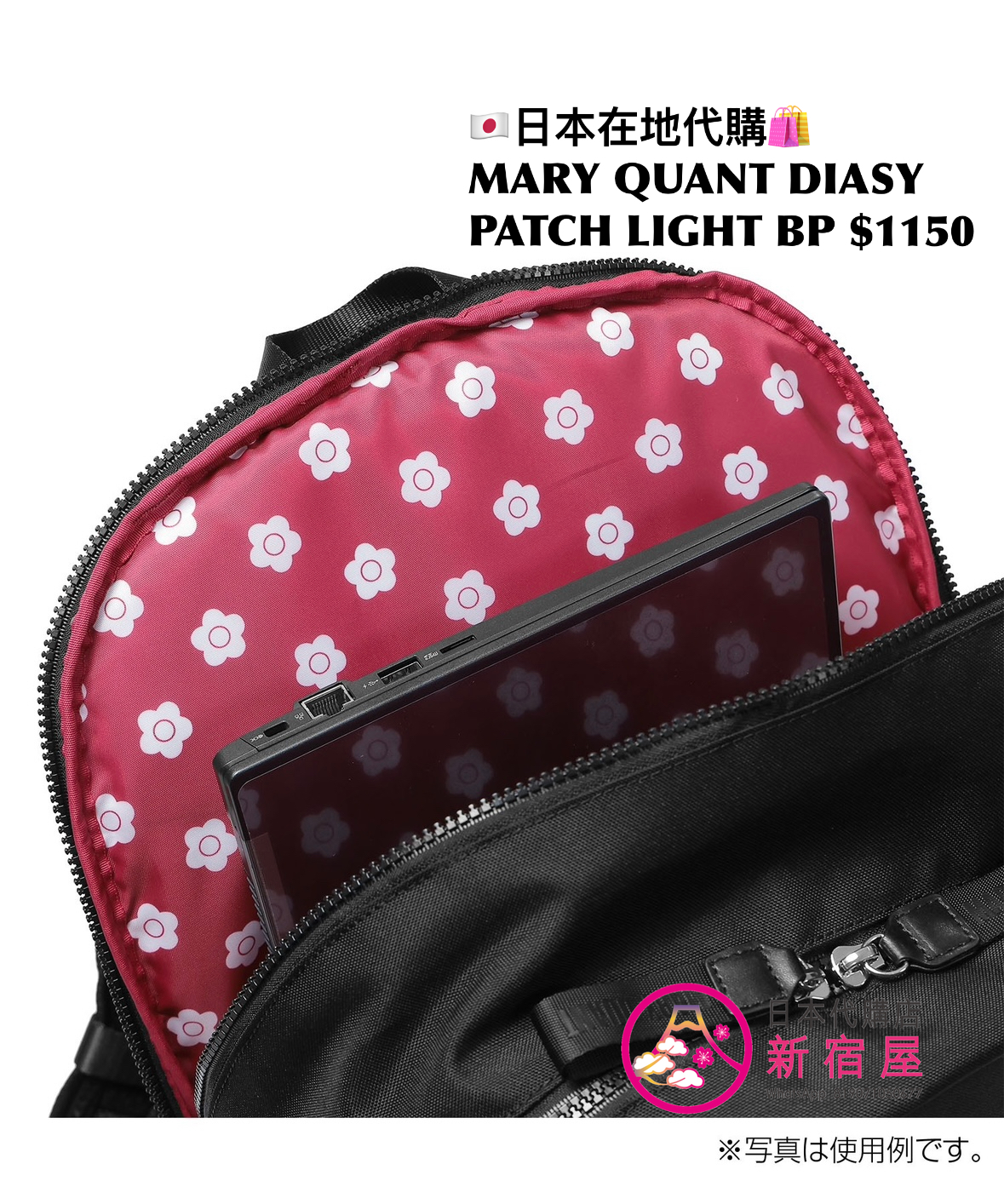 MARY QUANT DAISY PATCH LIGHT BACKPACK 