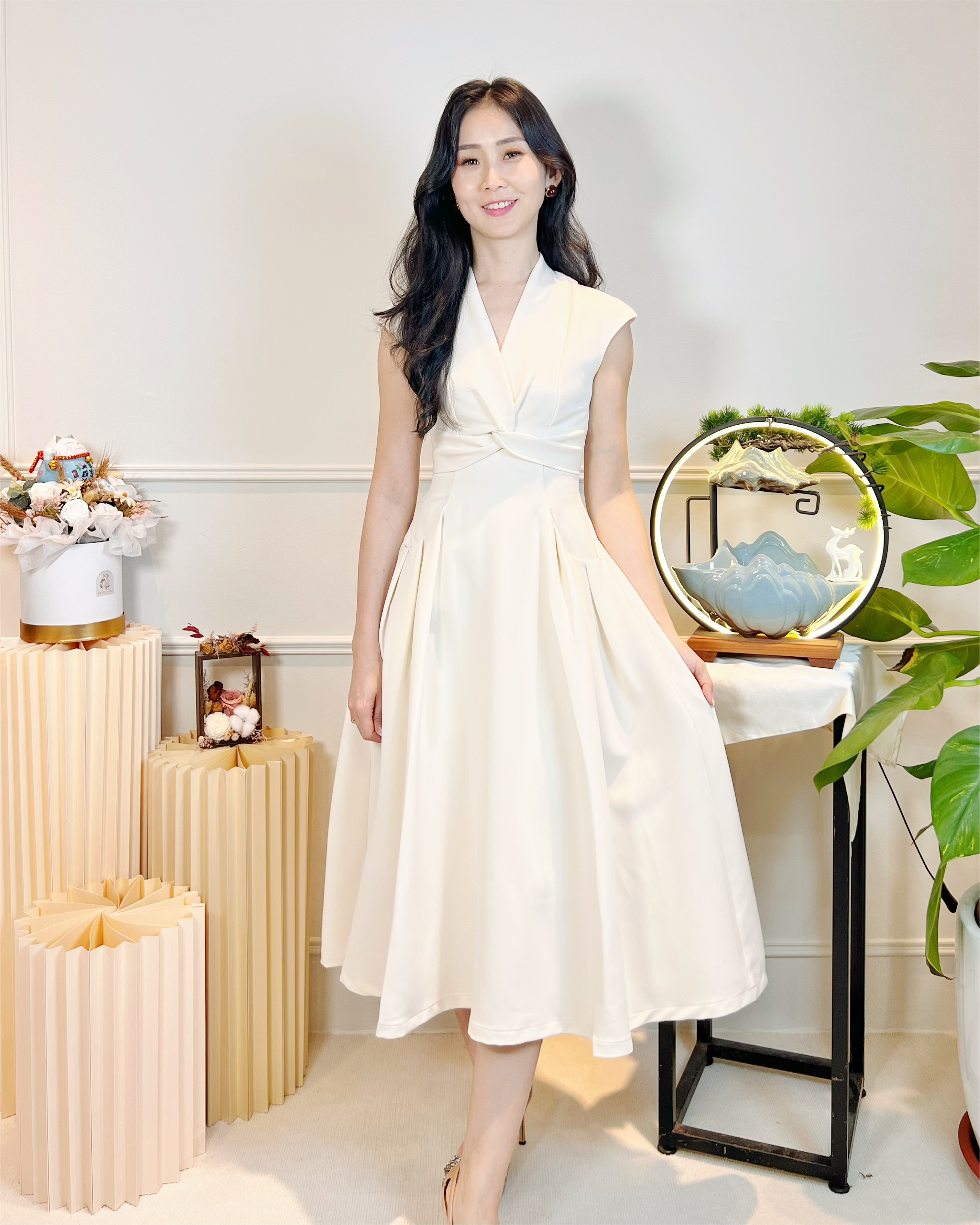 5092 Elena Grace Midi Dress