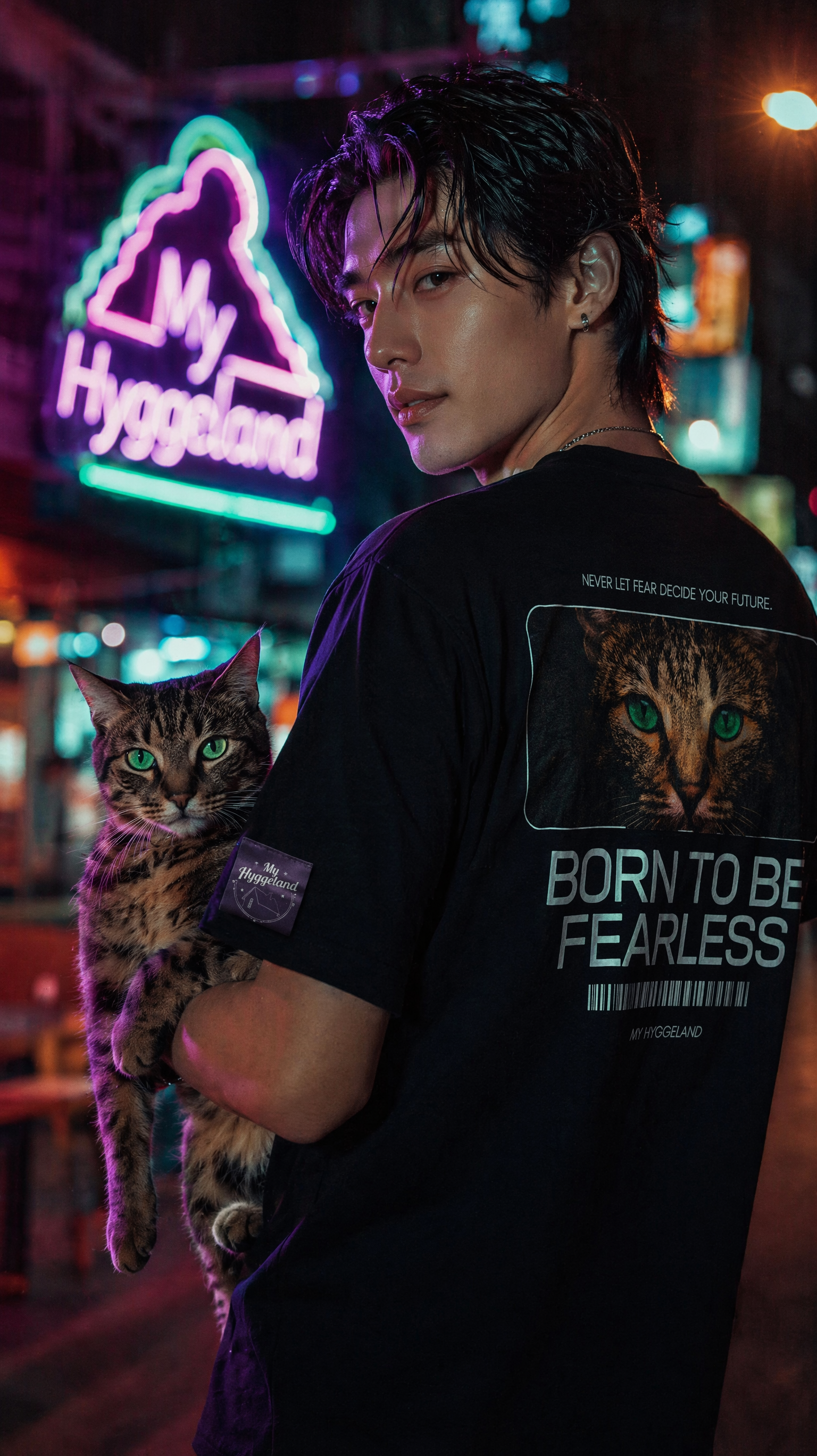 BORN TO BE FEARLESS // 300g 重磅純棉落肩短袖T恤 (男女同款)