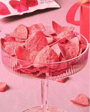  2件 品客 韓國 粉紅心心 薯片 (玫瑰香草-1189) 35g 此日期或之前食用：2027.1.1