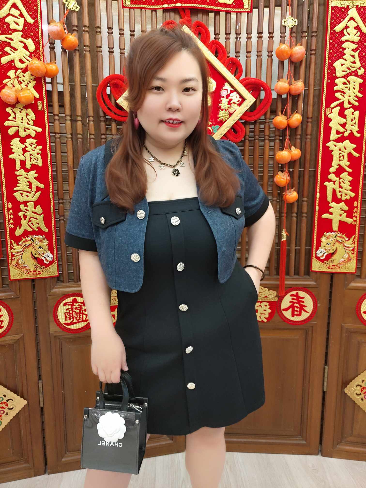 NJH01 TW#5690 牛仔外套+吊带连衣裙