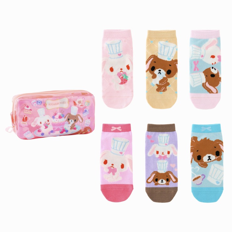 日本直送日本版 Sanrio 一套六對短襪