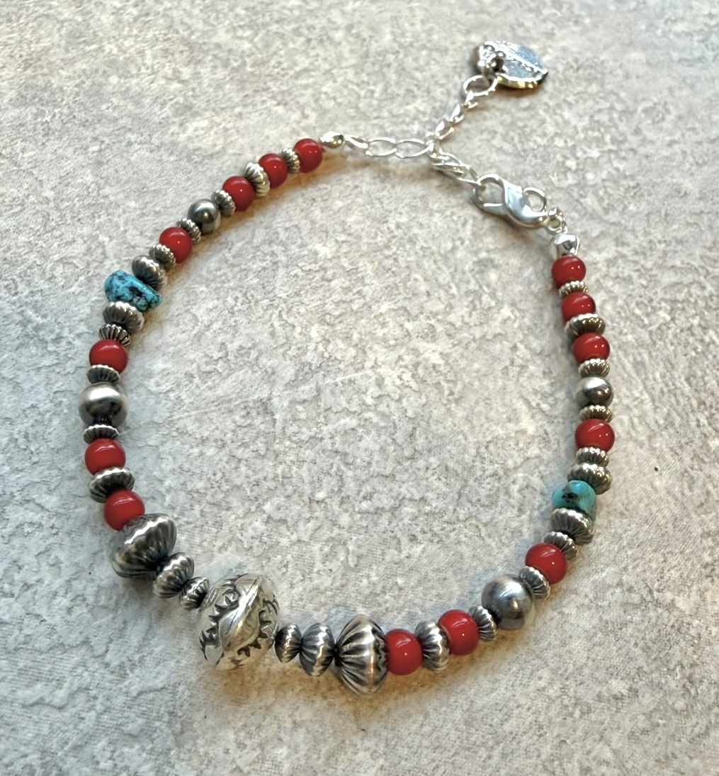 Kazoo Red & Sliver Bracelet 