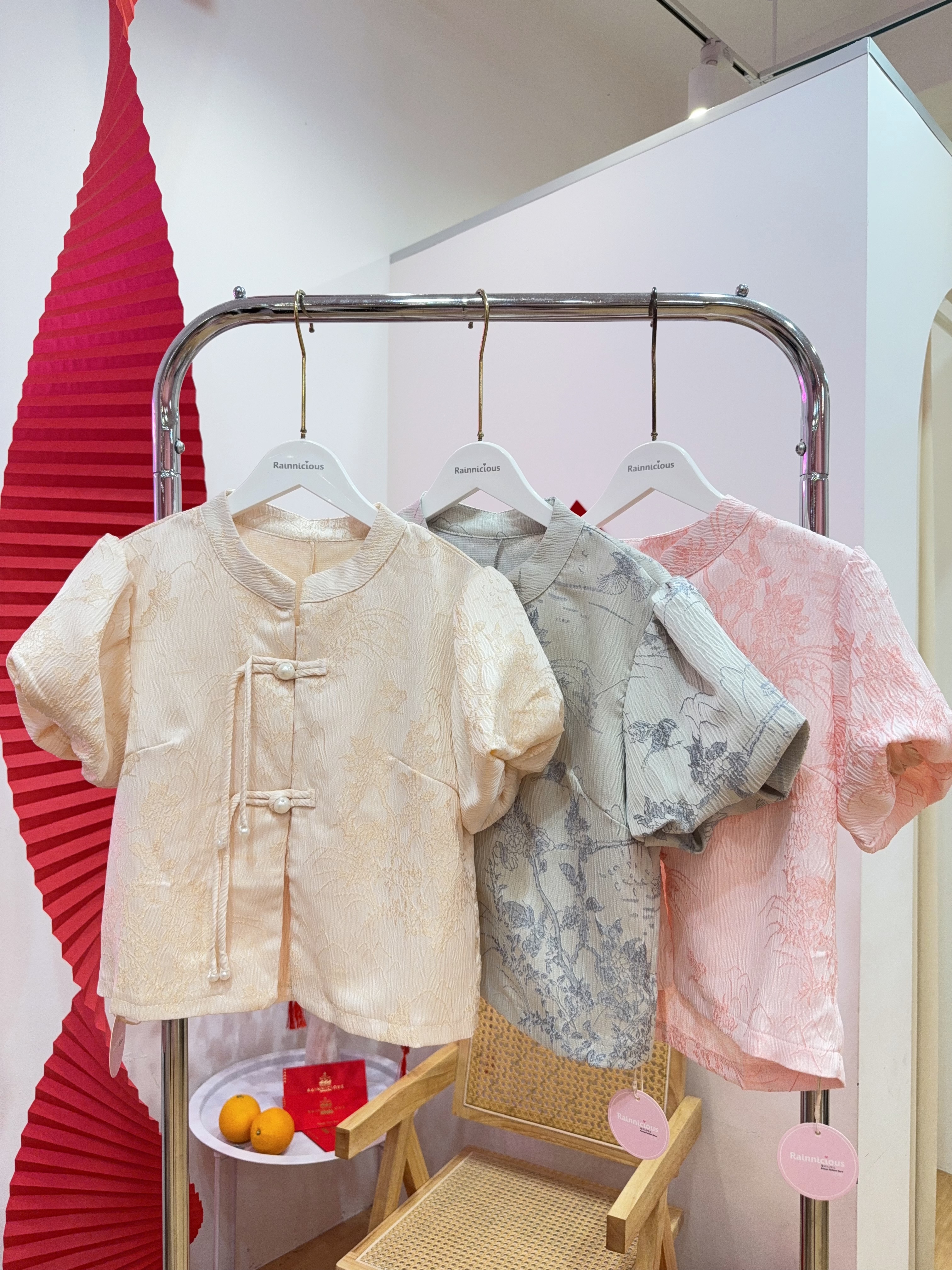 新中式气质国风提花短袖上衣 R2927