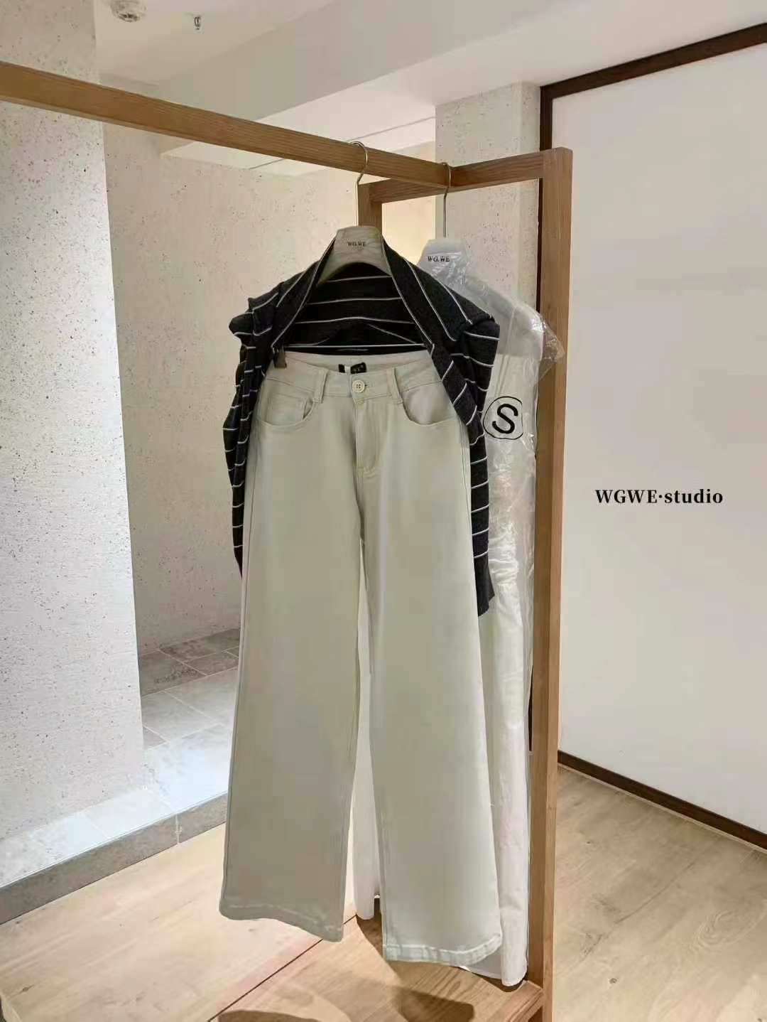 1716 HIGH WAIST WIDE LEG PANTS 高腰直筒阔腿裤
