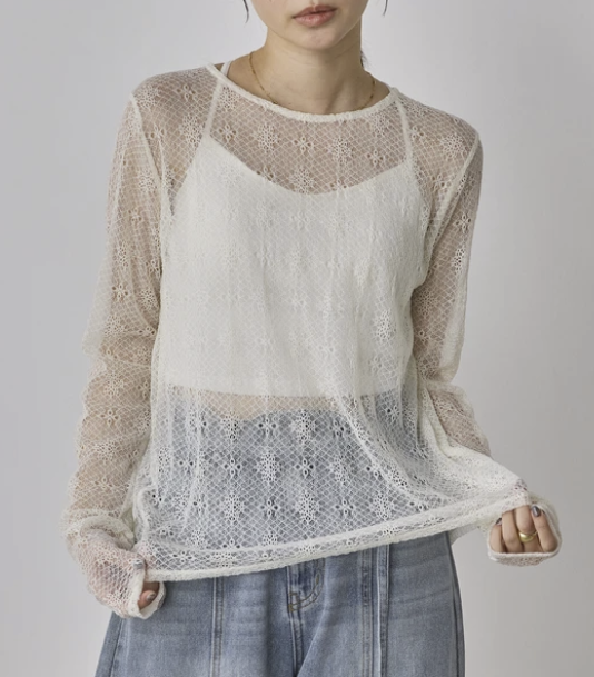 網紗內搭上衣 - 2026 流行穿搭  網紗上衣 春夏時尚穿搭 成人休閒 時尚穿搭 易於配搭 日本直送   #JP-I-260022