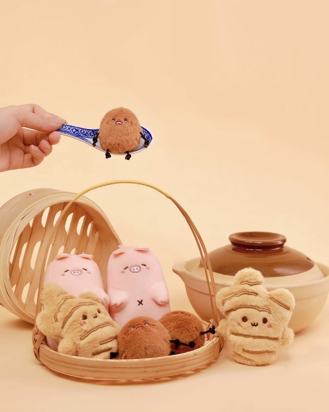 豬腳薑毛絨掛件