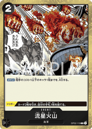 One Piece TCG Card Game - Op02-119 (R) Meteor Volcano