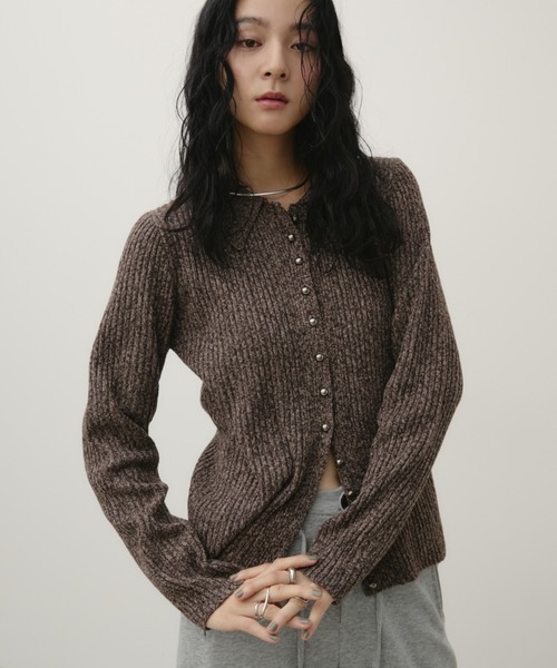 金屬鈕羅紋針織Polo上衣【JT020】