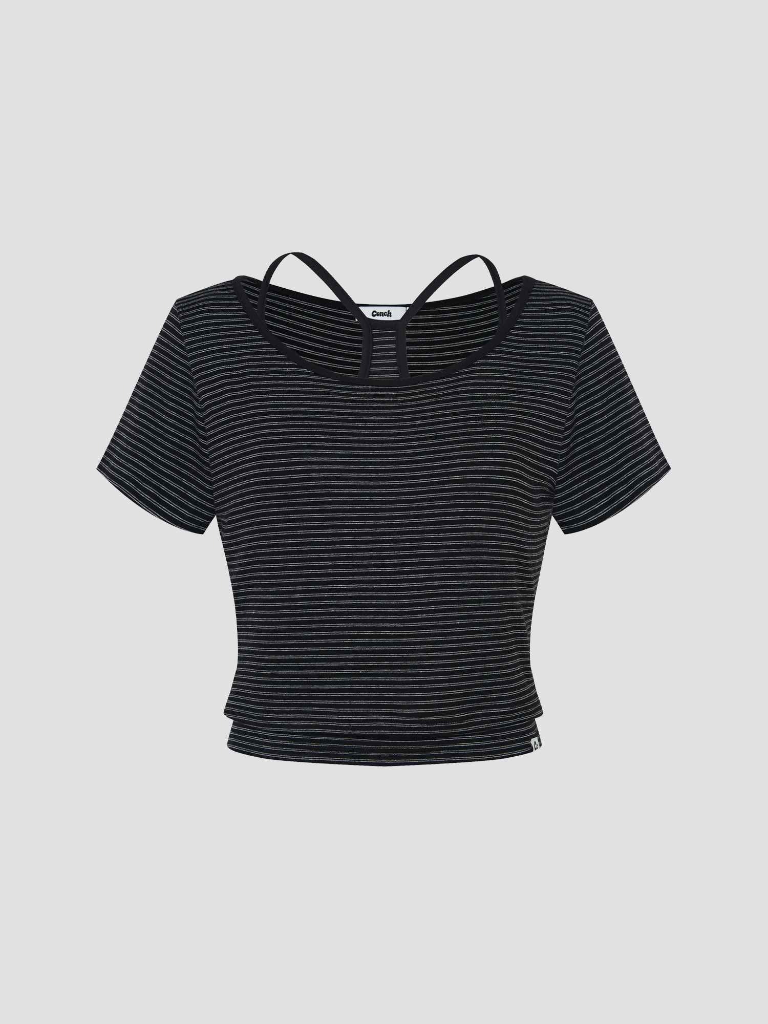 預購_Stripe Layered Sleeveless T-Shirt Set by Conch