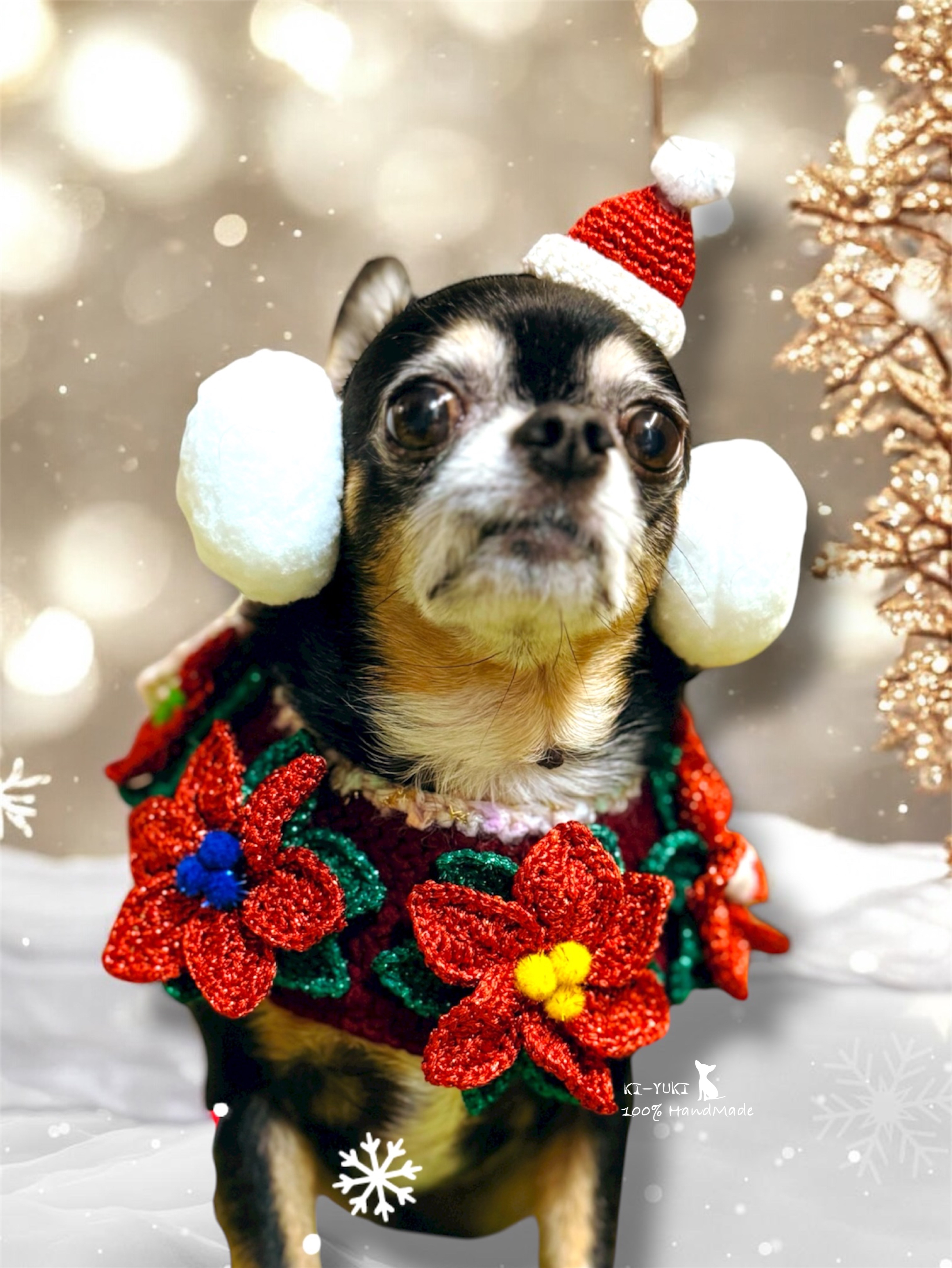 原創手作 聖誕禮物 寵物聖誕頸飾