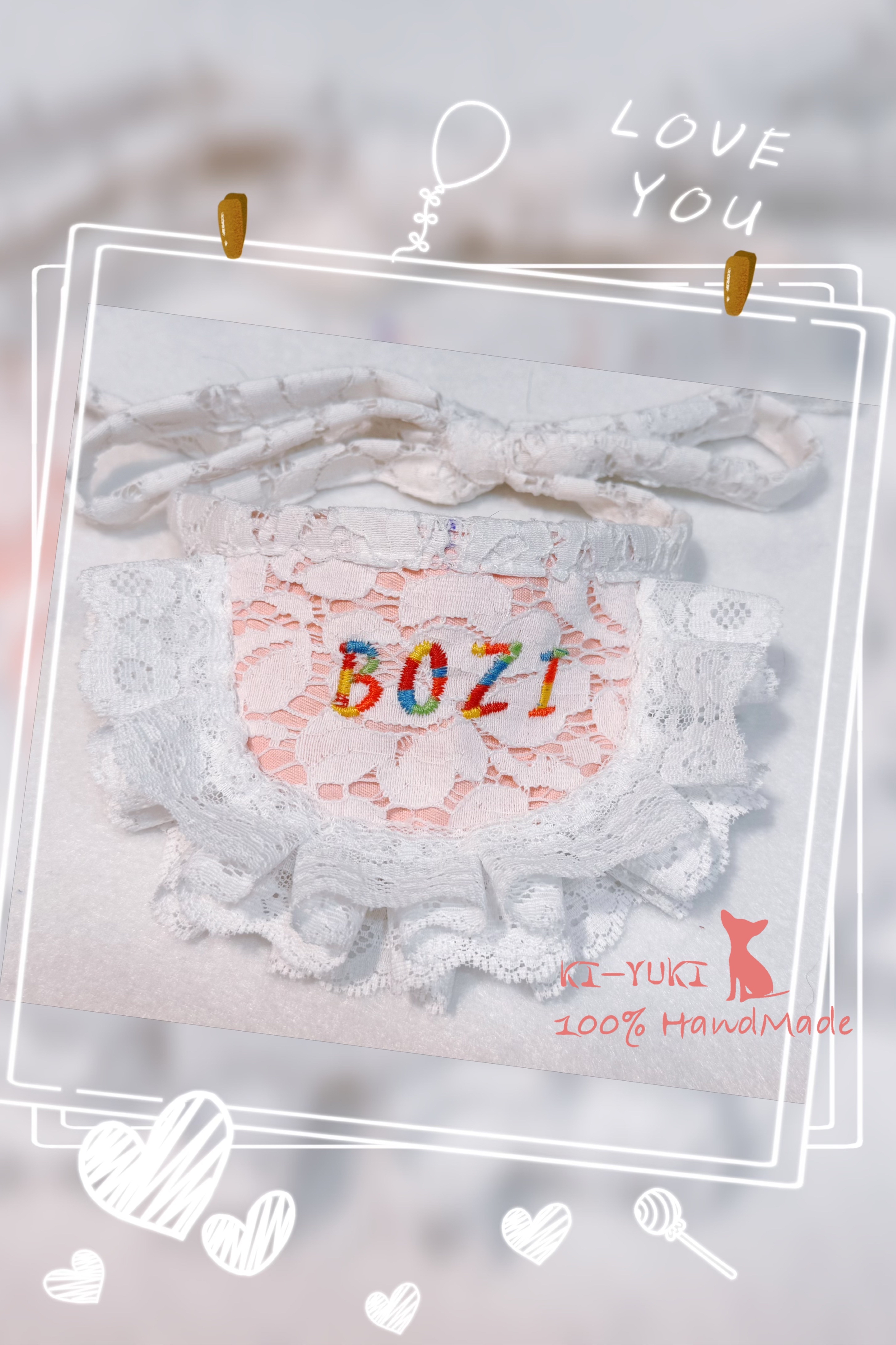 客製化繡字 寵物口水巾 領巾 