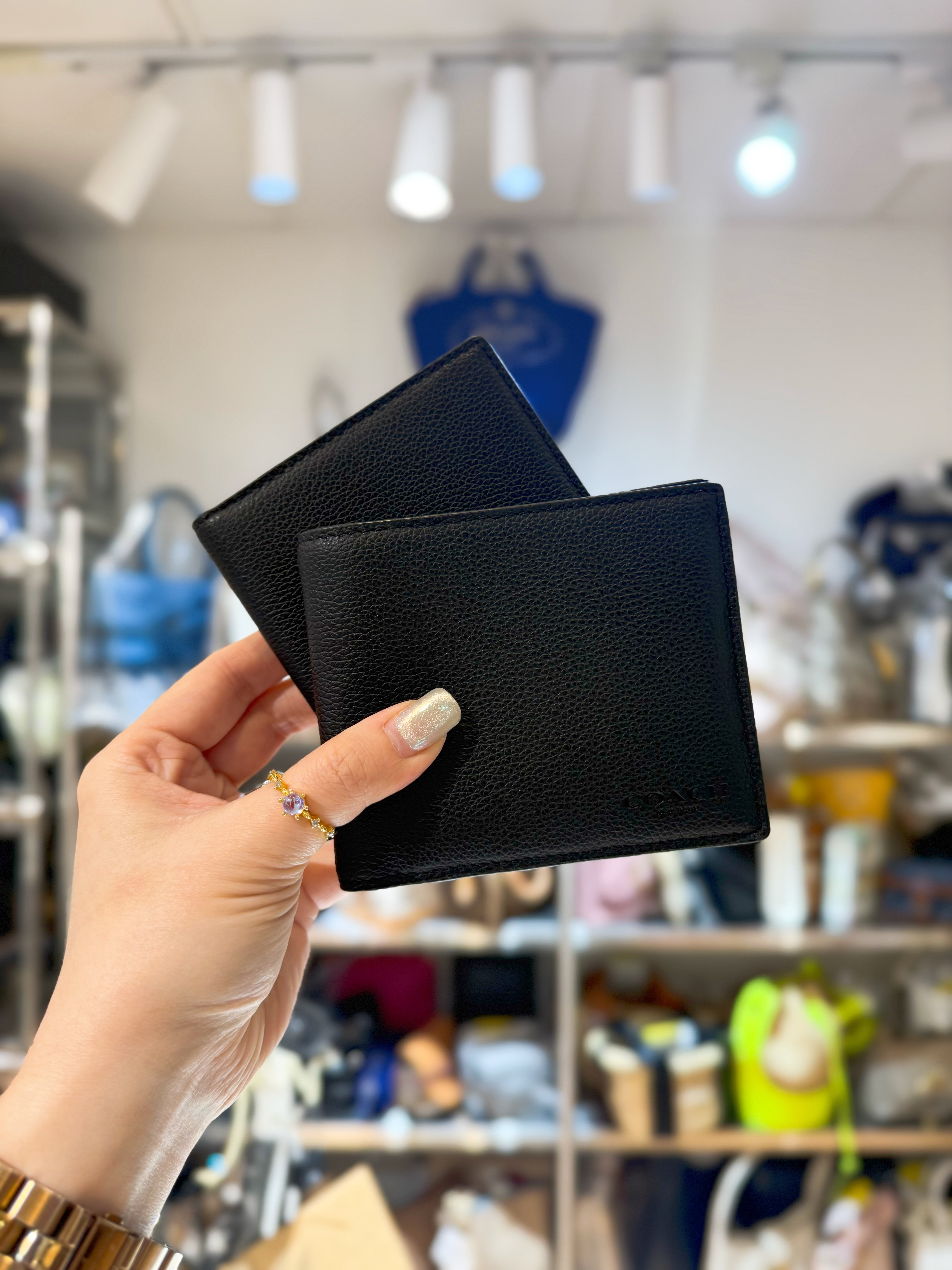 Coach bi fold wallet 1205/pebb/blk