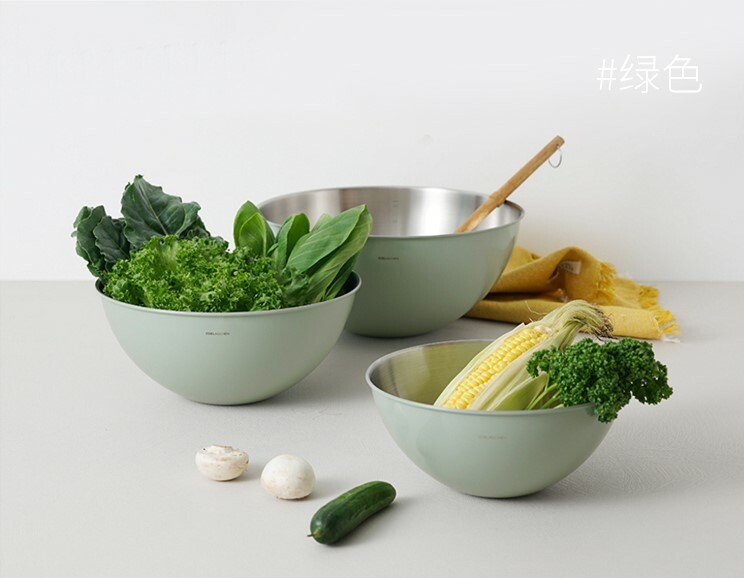 Edelkochen 不鏽鋼彩色攪拌碗 3件套裝