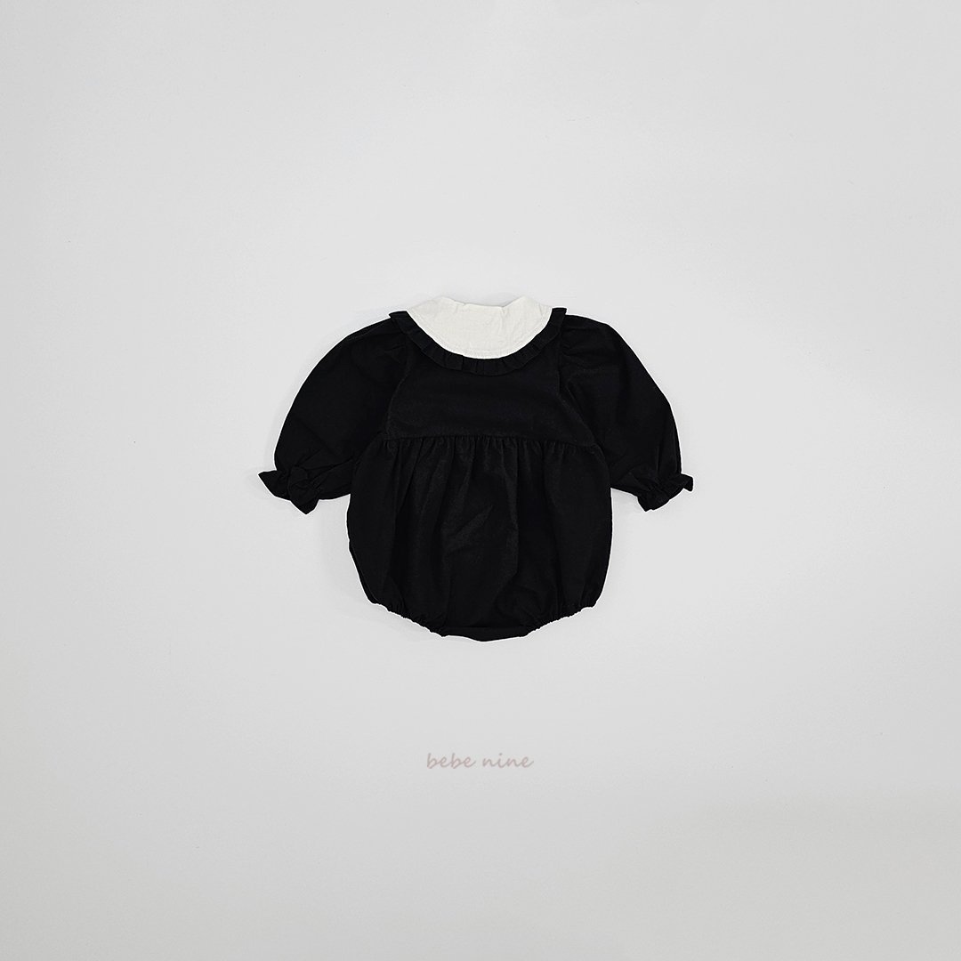 🌸預訂 韓國直送🌸🇰🇷Bebenine兩色荷葉花邊領巾寬鬆長袖包屁衣