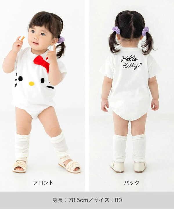 🇯🇵預訂 日本直送🇯🇵Sanrio系列四色面部刺繡絲帶耳朵短袖包屁衣
