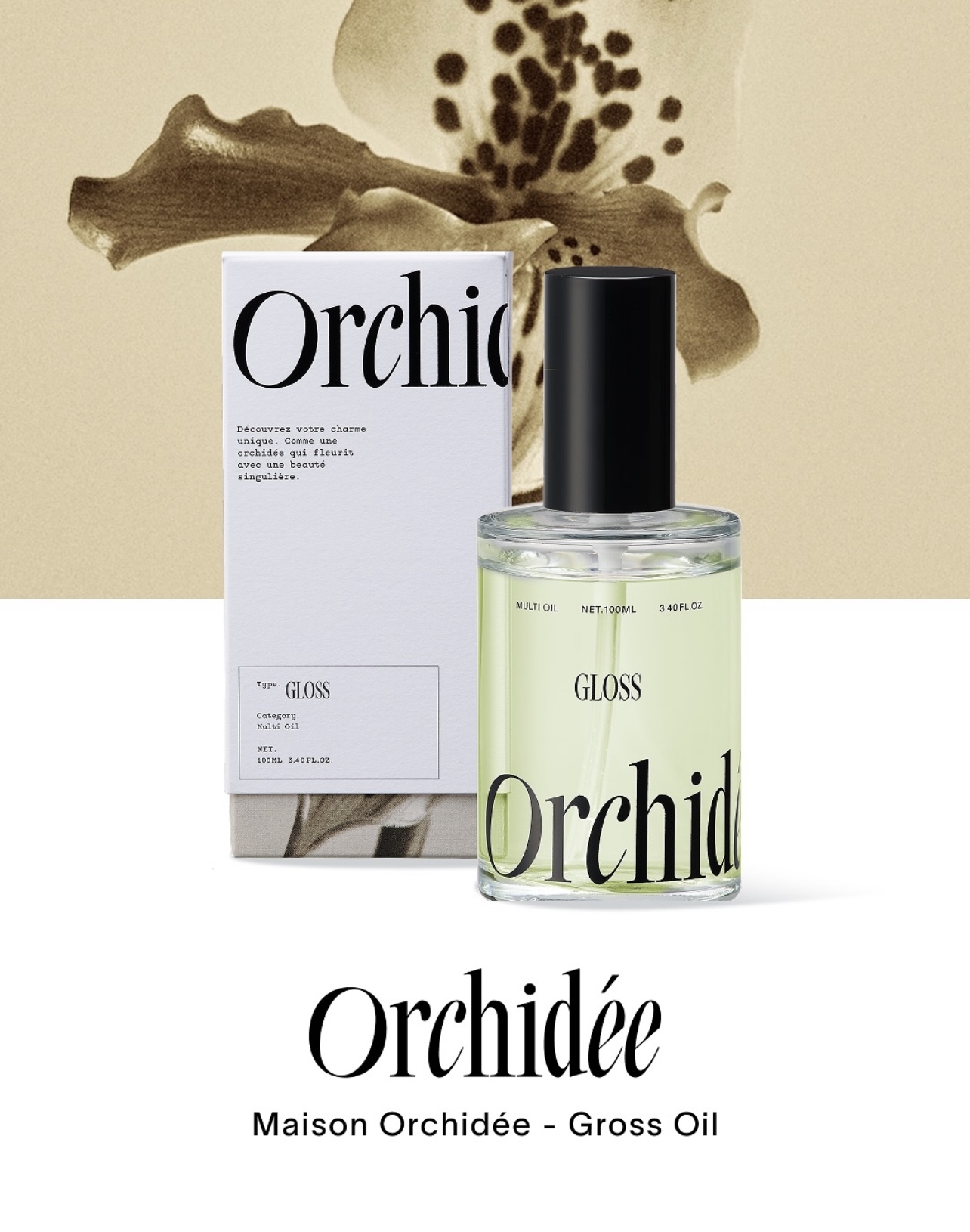 Maison Orchidée Gloss Oil 蘭花光澤油 100ml （頭髮及身體適用） 