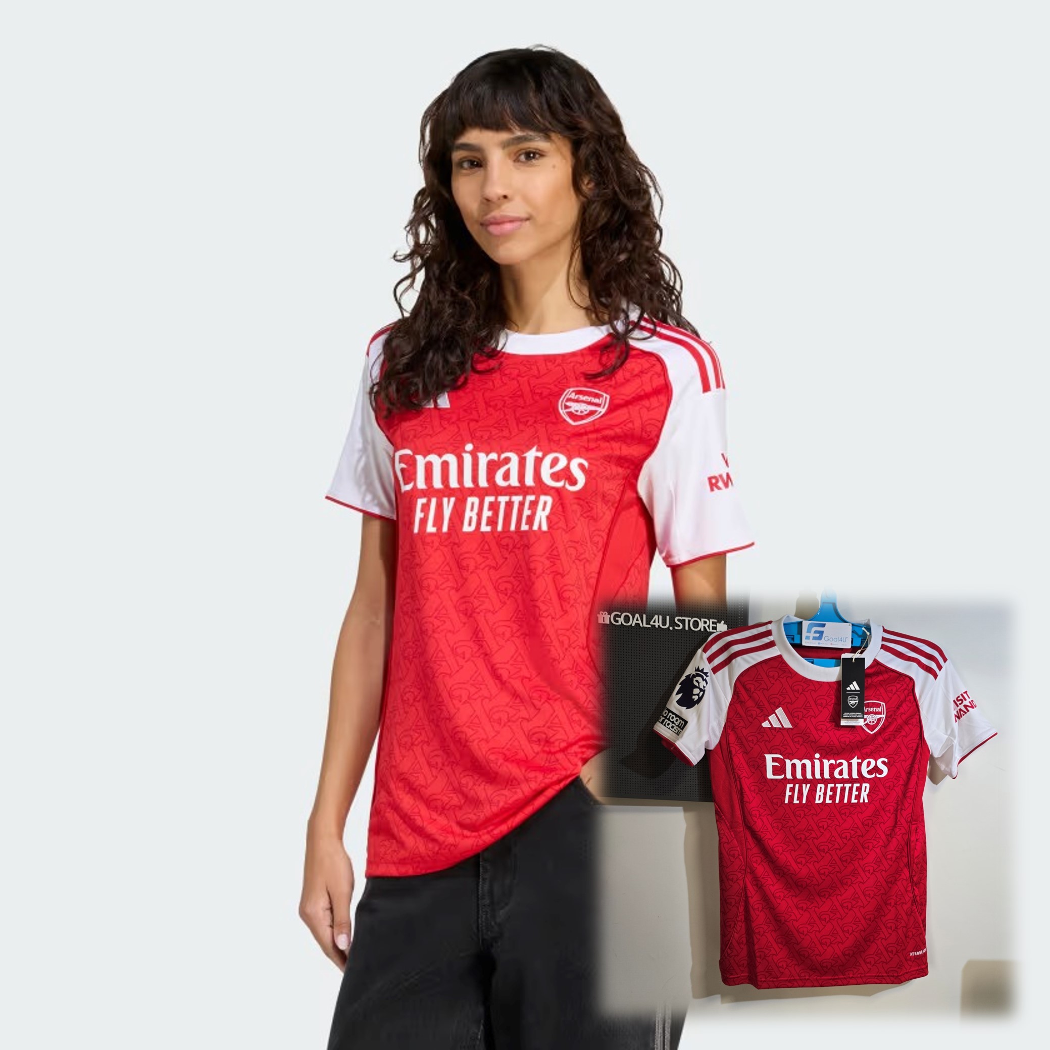 🔴⚪ Adidas Arsenal 阿仙奴 2025-26 女裝主場球迷版球衣 (可加印字章) JI9532