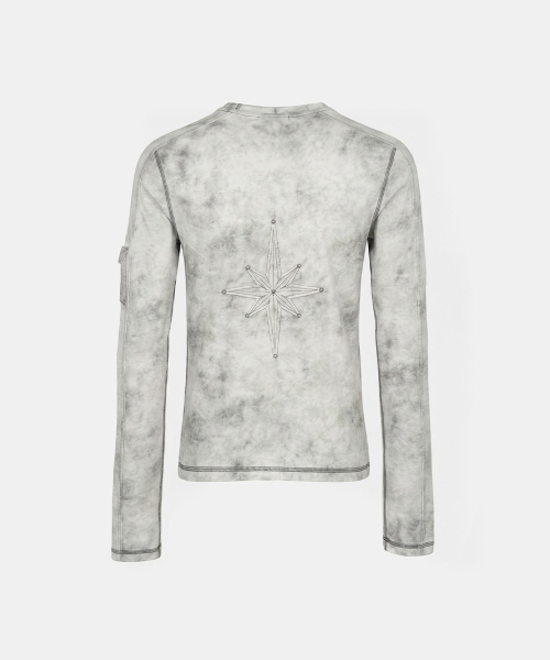 Viper Cotton Rib Round Neck Long Sleeve - White