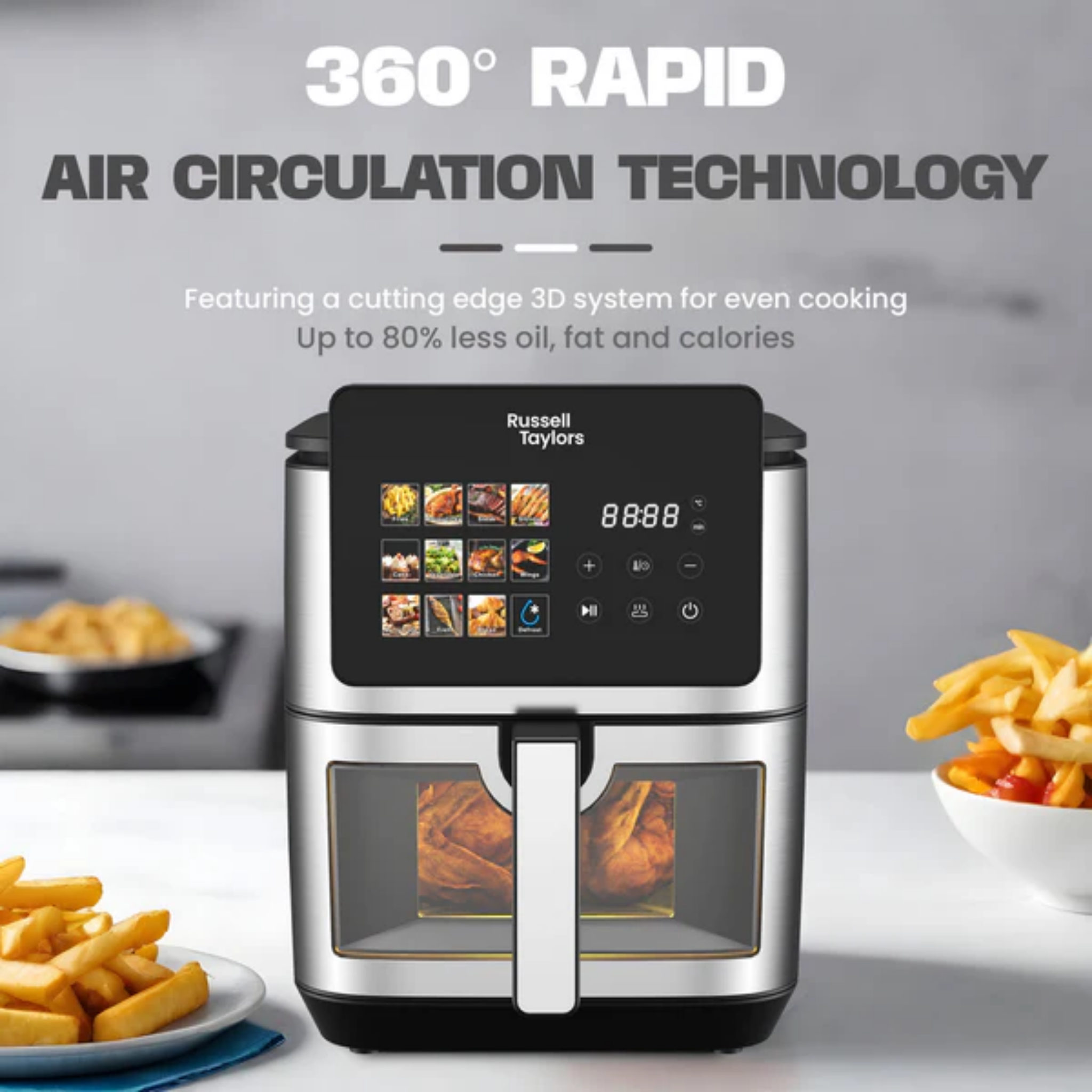 Russell Taylors 8L Visible Window Air Fryer (Z9)