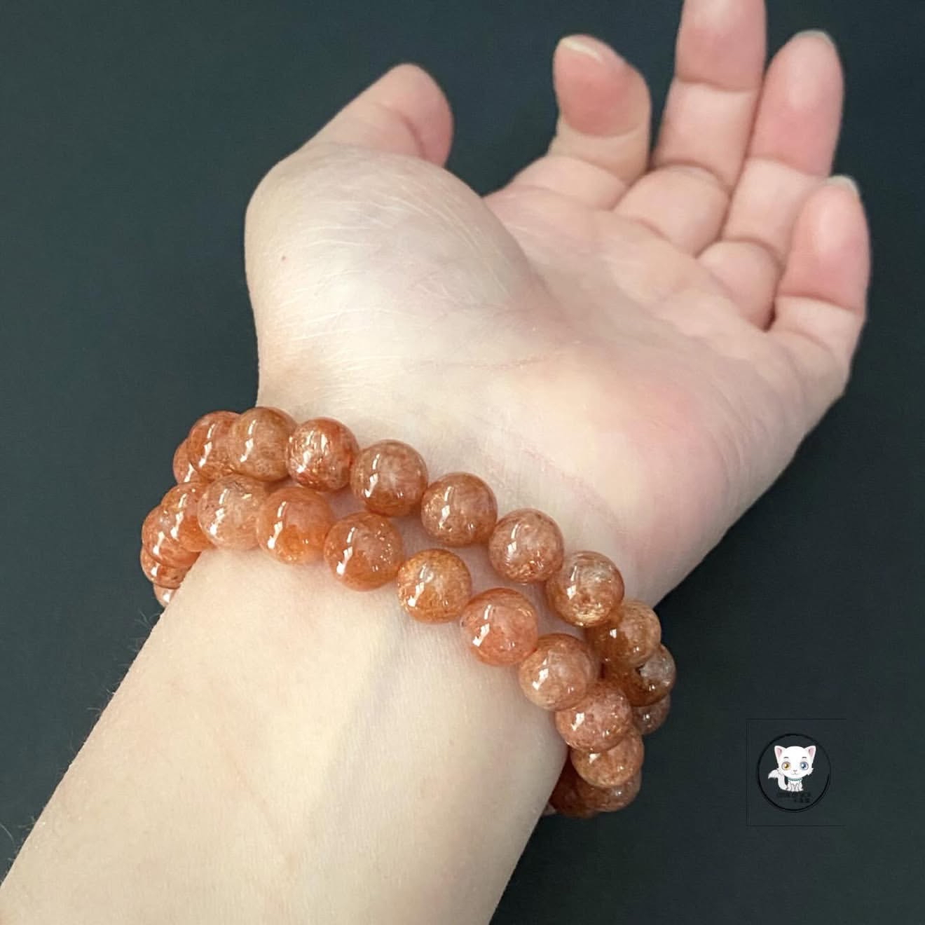 天然金太陽石手鏈 9mm